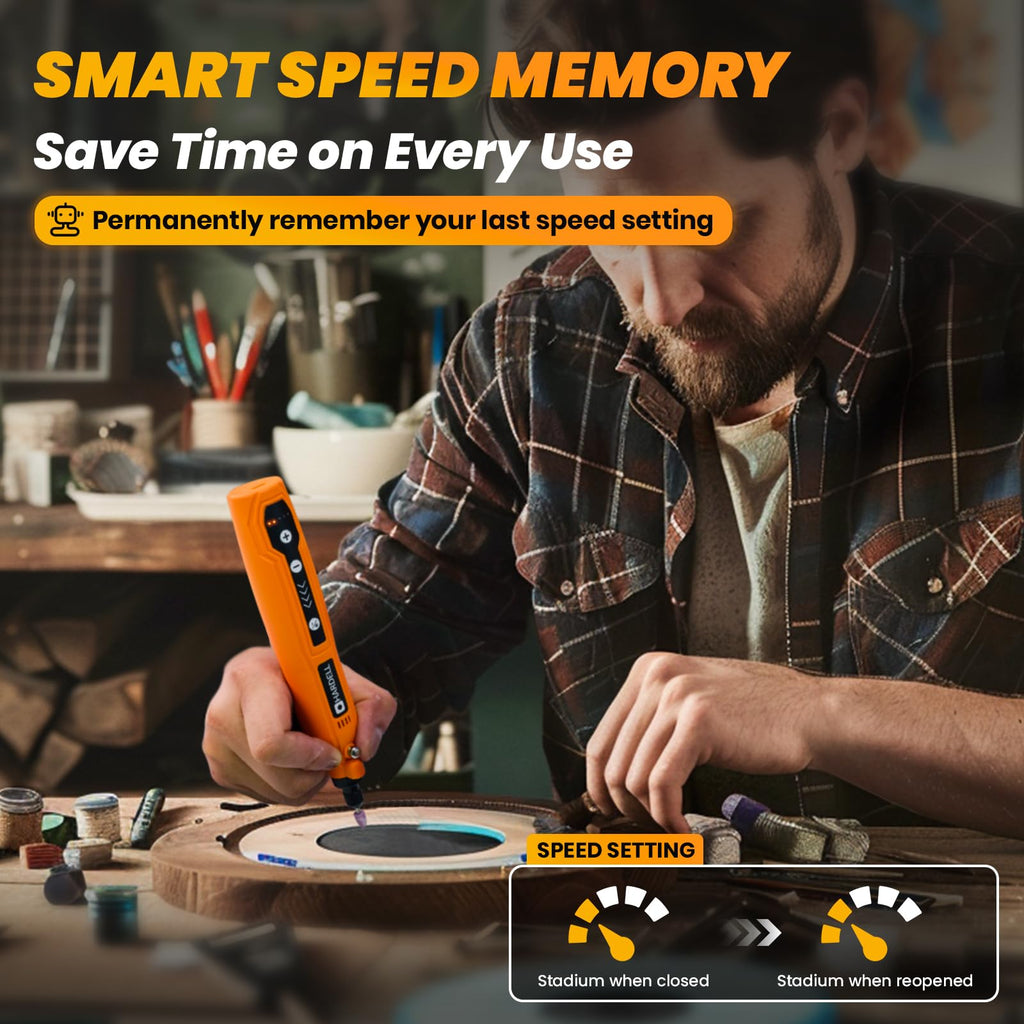 HARDELL Mini Cordless Rotary Tool, 5-Speed and USB Charging Rotary Tool Kit with 69 Accessories, Multi-Purpose 3.7V Power Rotary Tool for Sanding, Polishing, Drilling, Etching, Engraving, DIY Crafts