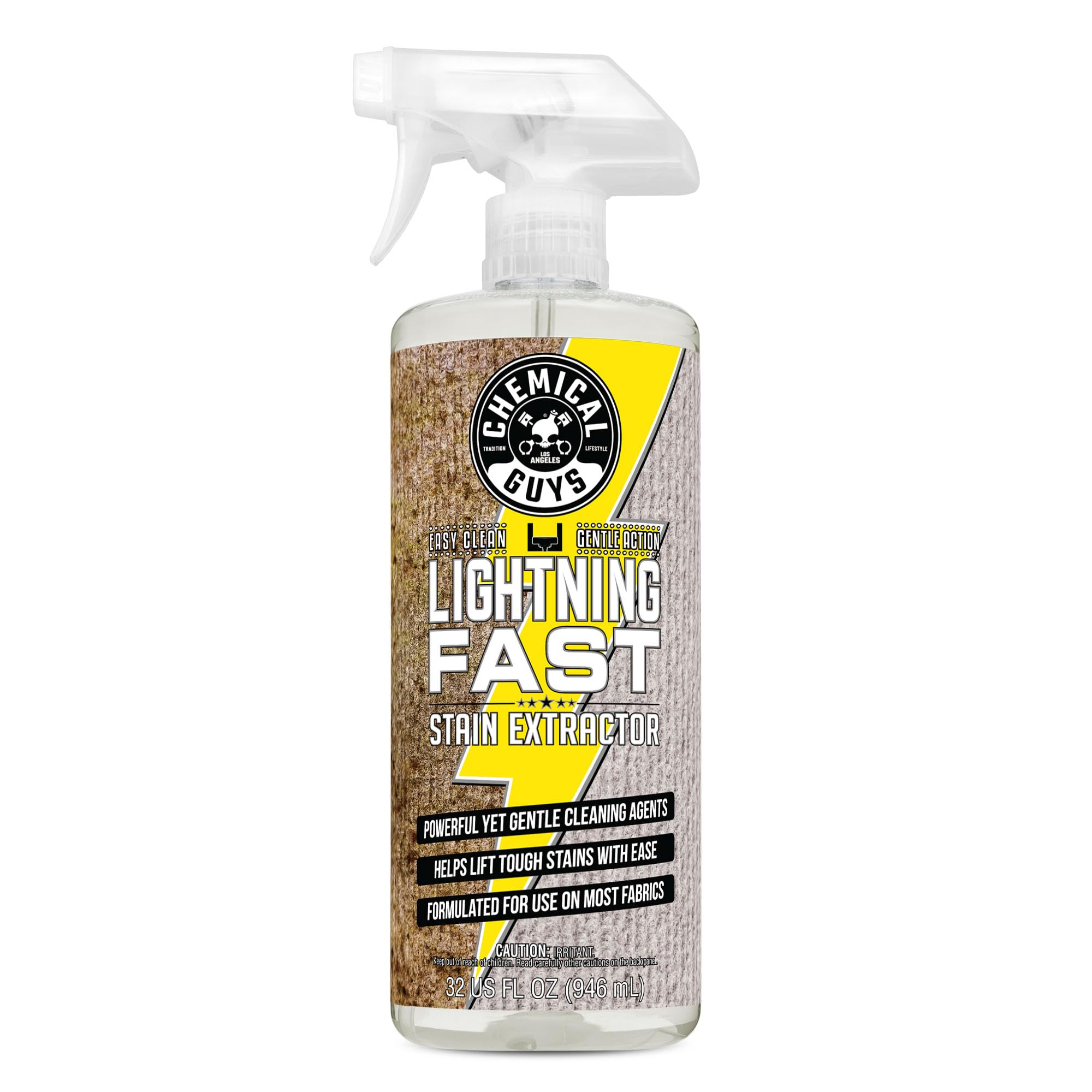 Chemical Guys Lightning Fast Carpet and Upholstery Stain Extractor - Chemical Guys Carpet Cleaner, Great for Fabric, Upholstery, Cars, Home, Office, Furniture, and More, Fresh Scent - 16 oz