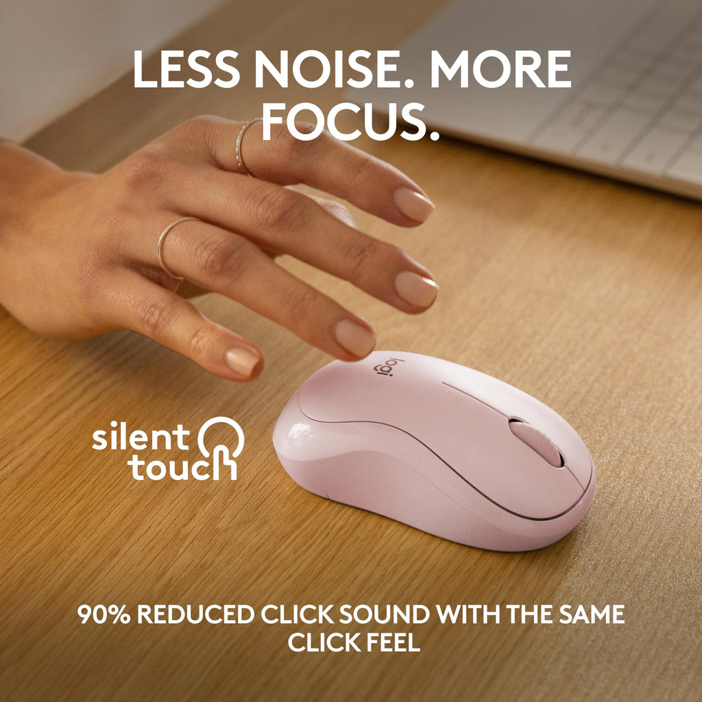 Logitech M185 Wireless Mouse, 2.4GHz with USB Mini Receiver, 12-Month Battery Life, 1000 DPI Optical Tracking, Ambidextrous PC/Mac/Laptop - Swift Grey