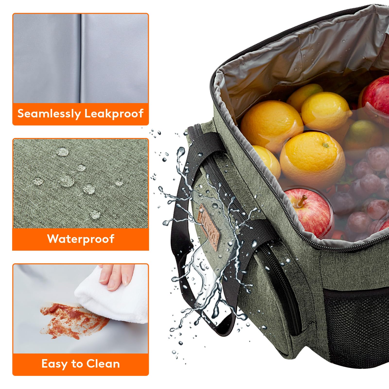 Lifewit Medium Lunch Bag, Insulated Lunch Box, Soft Cooler Cooling Tote for Adult Men Women, Black 12-Can (9L)