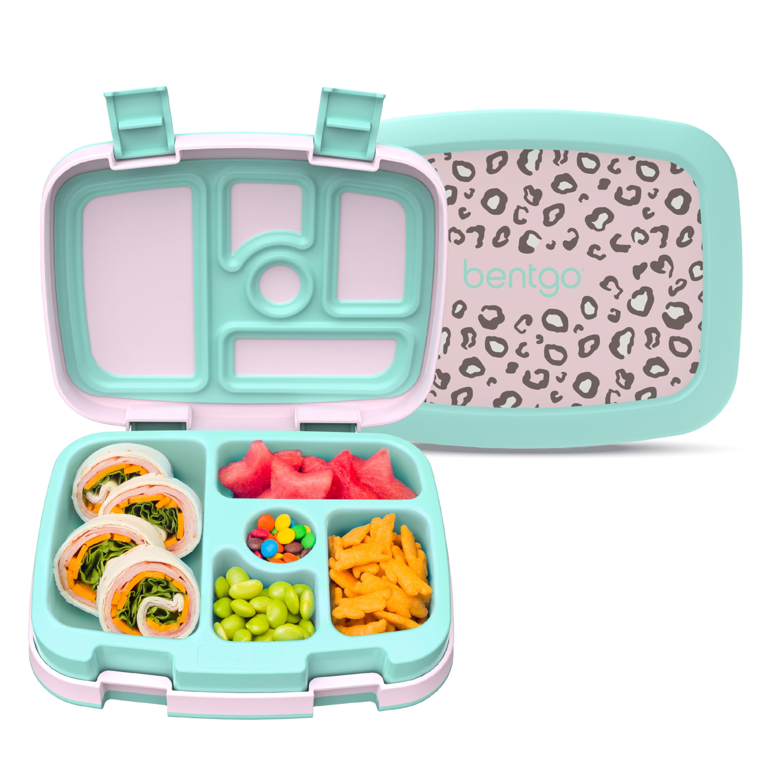 Bentgo Kids Prints Leak-Proof, 5-Compartment Bento-Style Kids Lunch Box - Ideal Portion Sizes for Ages 3-7, Durable, Drop-Proof, Dishwasher Safe, & PFAS & BPA-Free Materials (Unicorn)