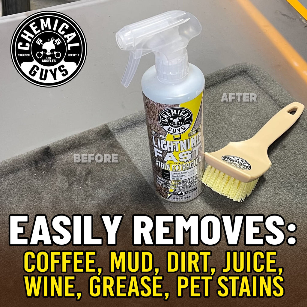 Chemical Guys Lightning Fast Carpet and Upholstery Stain Extractor - Chemical Guys Carpet Cleaner, Great for Fabric, Upholstery, Cars, Home, Office, Furniture, and More, Fresh Scent - 16 oz