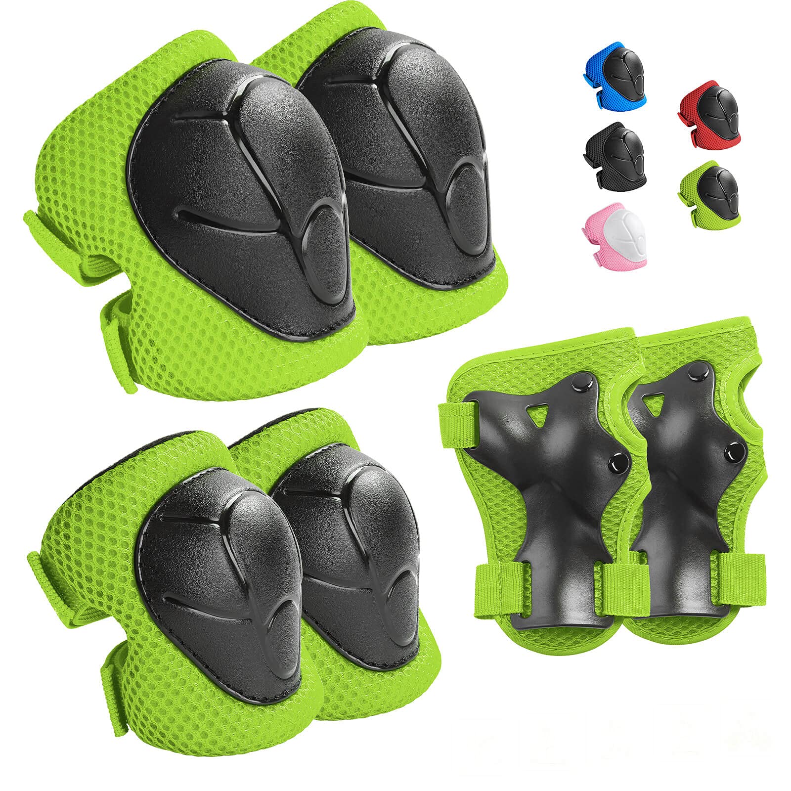 Wemfg Kids Protective Gear Set Knee Pads for Kids 3-14 Years Toddler Knee and Elbow Pads with Wrist Guards 3 in 1 for Skating Cycling Bike Rollerblading Scooter