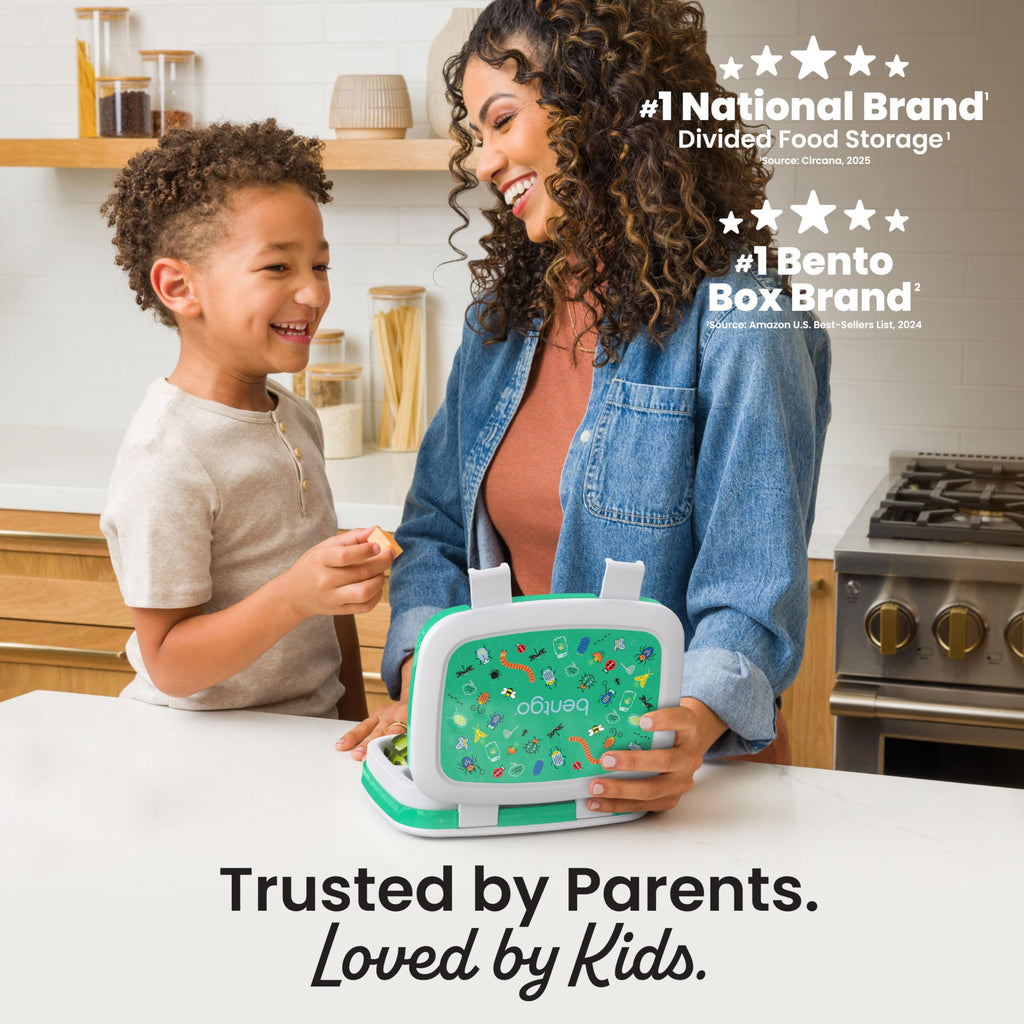 Bentgo Kids Prints Leak-Proof, 5-Compartment Bento-Style Kids Lunch Box - Ideal Portion Sizes for Ages 3-7, Durable, Drop-Proof, Dishwasher Safe, & PFAS & BPA-Free Materials (Unicorn)