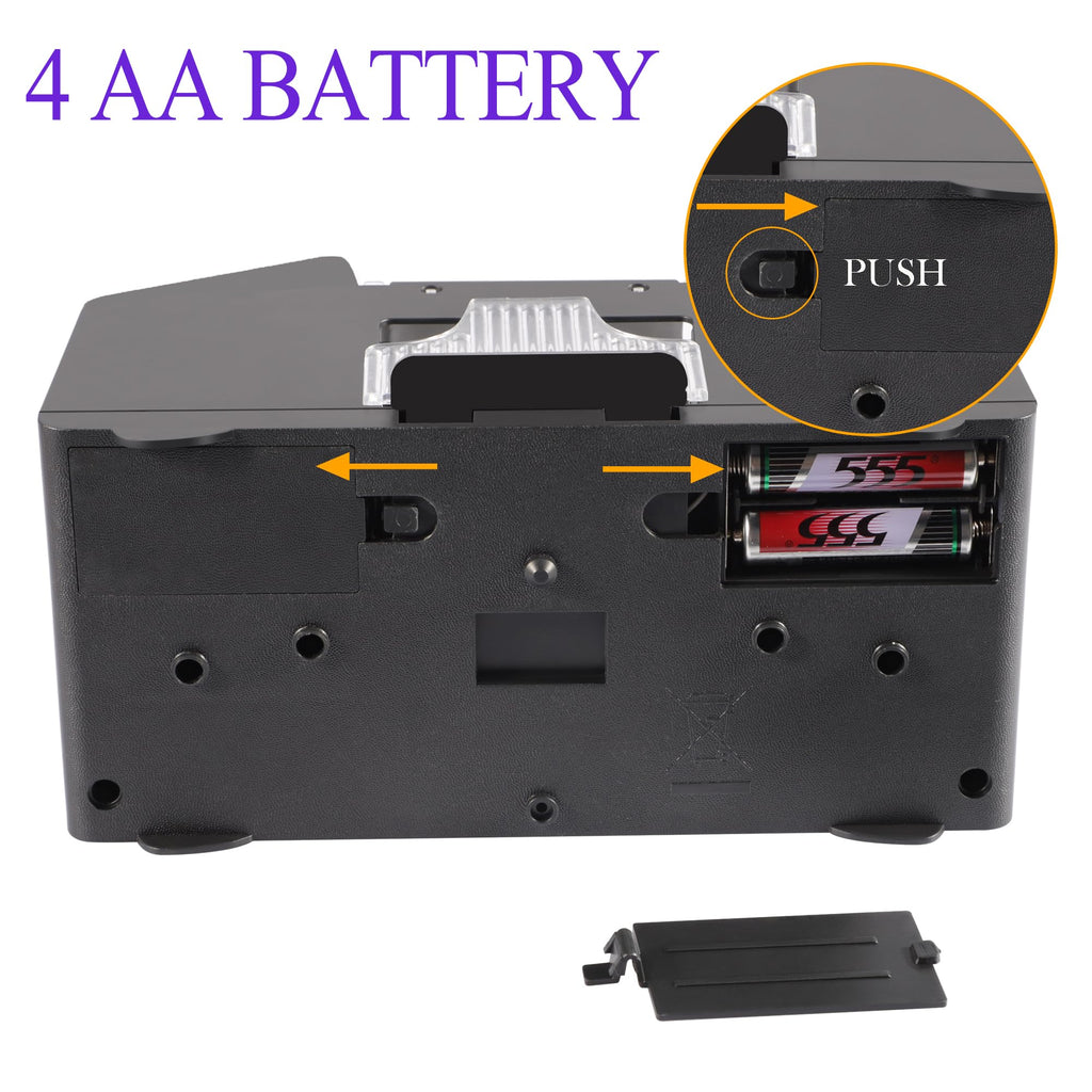 FEIERYA Automatic Card Shuffler 2 Deck,Battery-Operated Electric UNO Poker Shuffler,Playing Card Shuffler for Home Card Game,Travel