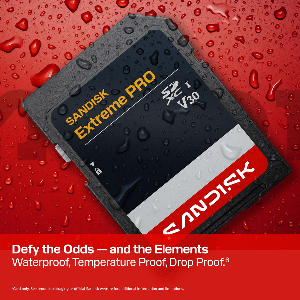 SANDISK 128GB Extreme PRO SDXC UHS-I Memory Card - C10, U3, V30, 4K UHD, SD Card - SDSDXXD-128G-GN4IN