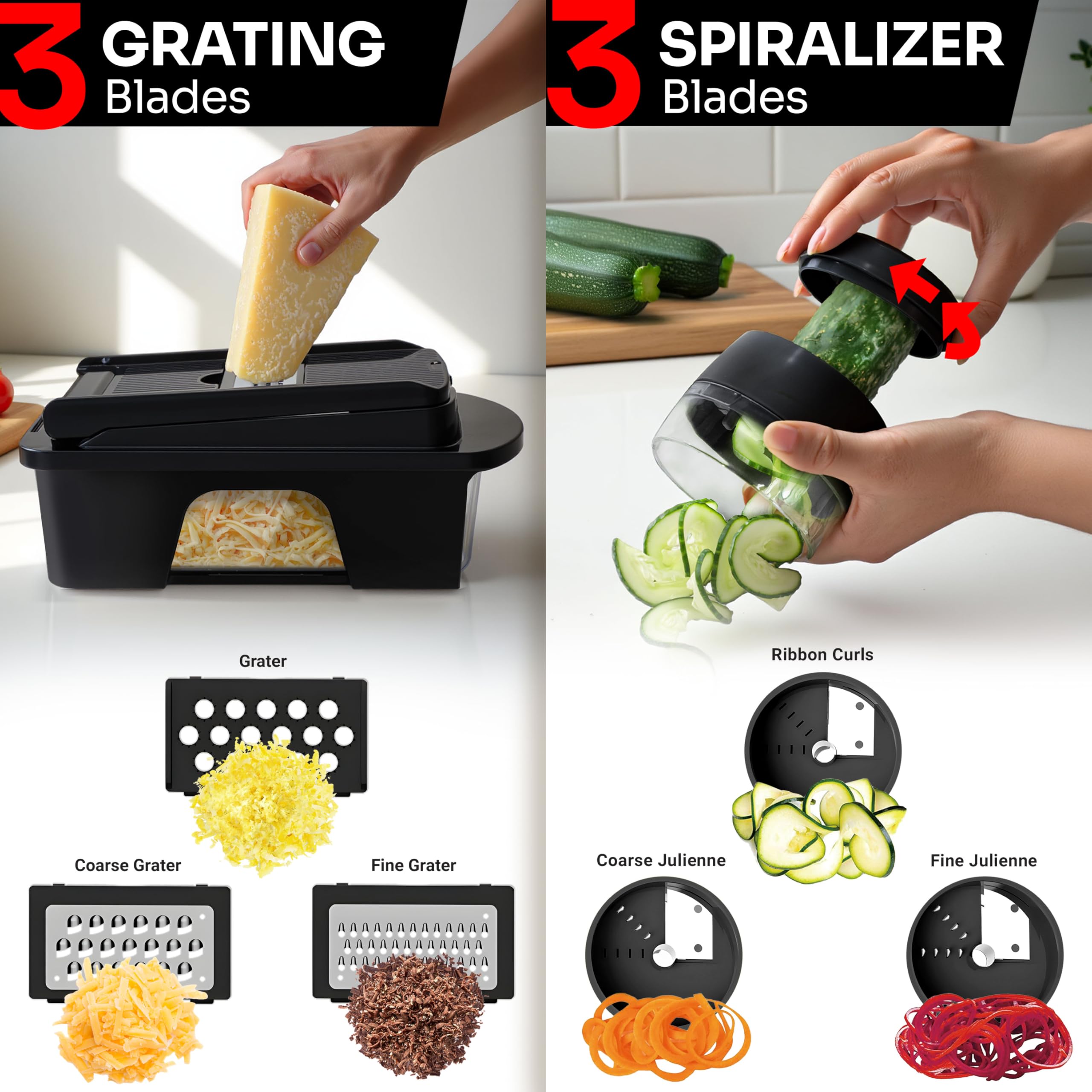 Mueller The Real Original Pro Chopper since 2013 Vegetable Chopper Mandoline Slicer, 8 Blade Food Veggie Chopper Onion Vegetable Cutter with Container, Kitchen Gadgets & Essentials, (10 in 1)