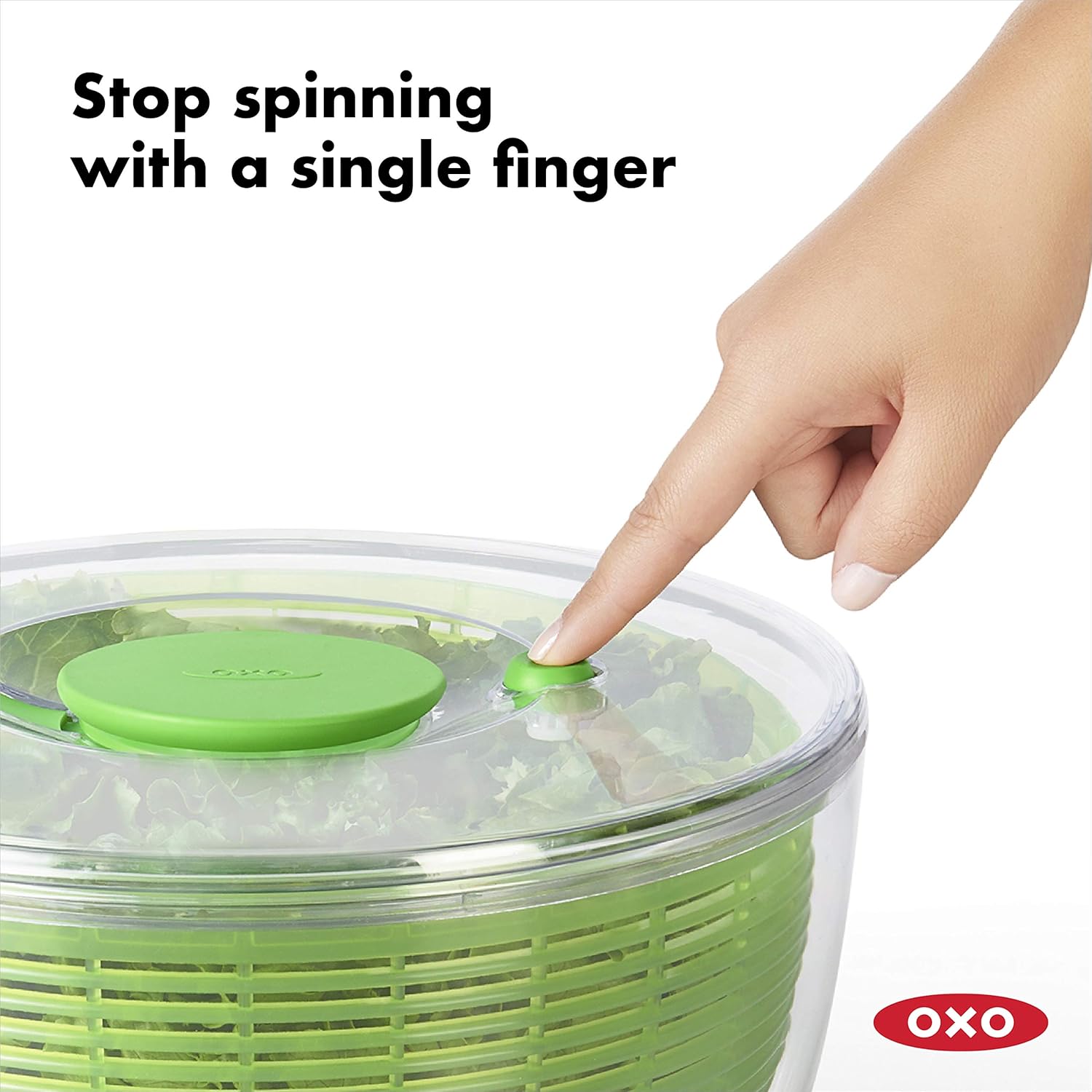 OXO Good Grips Salad Spinner | Lettuce Spinner | Fruit Washer | Fruit Washing Bowl with Strainer | Vegetable Cleaner | Salad Cleaner | Lettuce Washer | 6.22 Quart Capacity