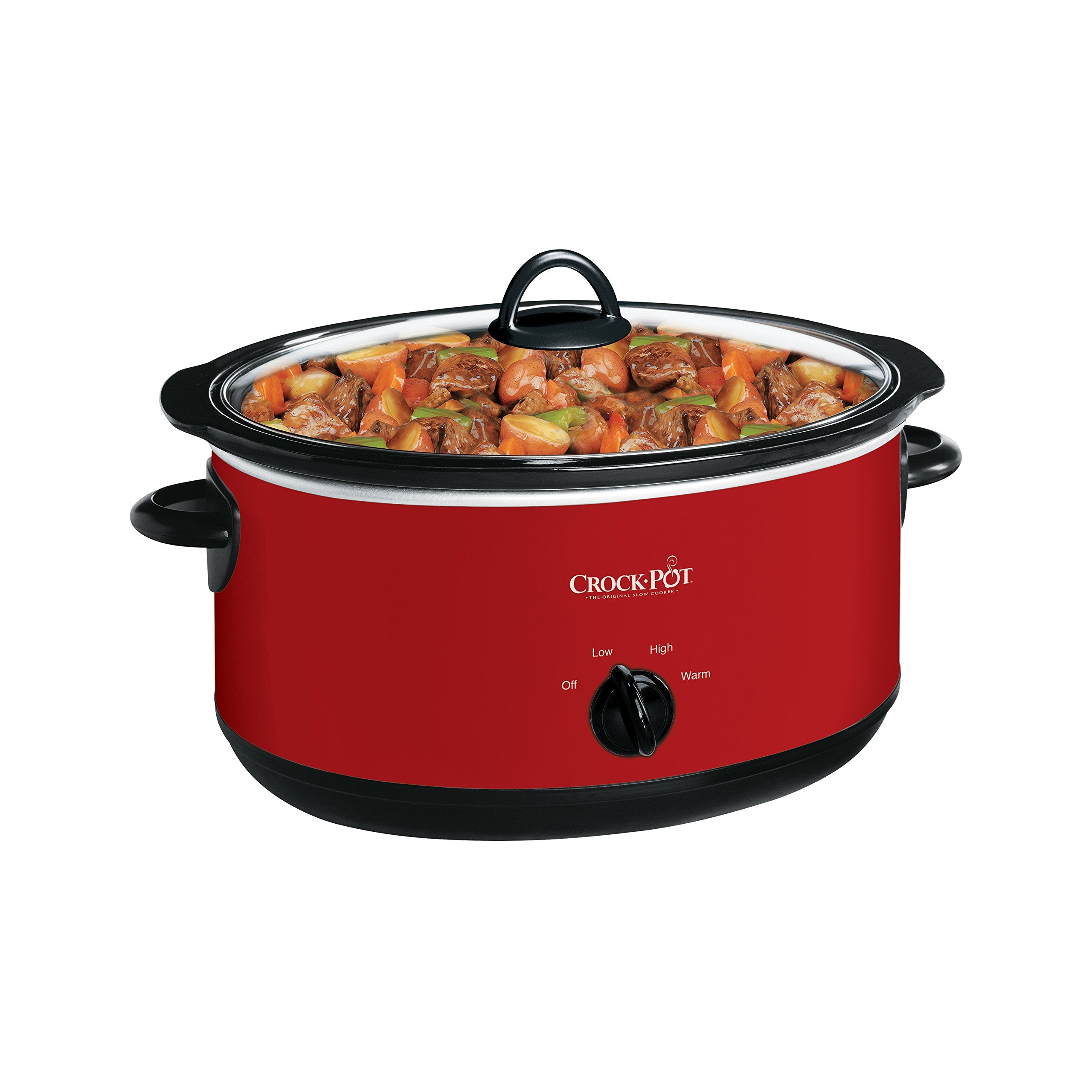 Crock-Pot 7-Quart Manual Slow Cooker, Family Size Serves 8+ People & Fits 6-lb Roast, Removable Stoneware with Warming Setting, Dishwasher Safe for Easy Cleanup, Stainless Steel