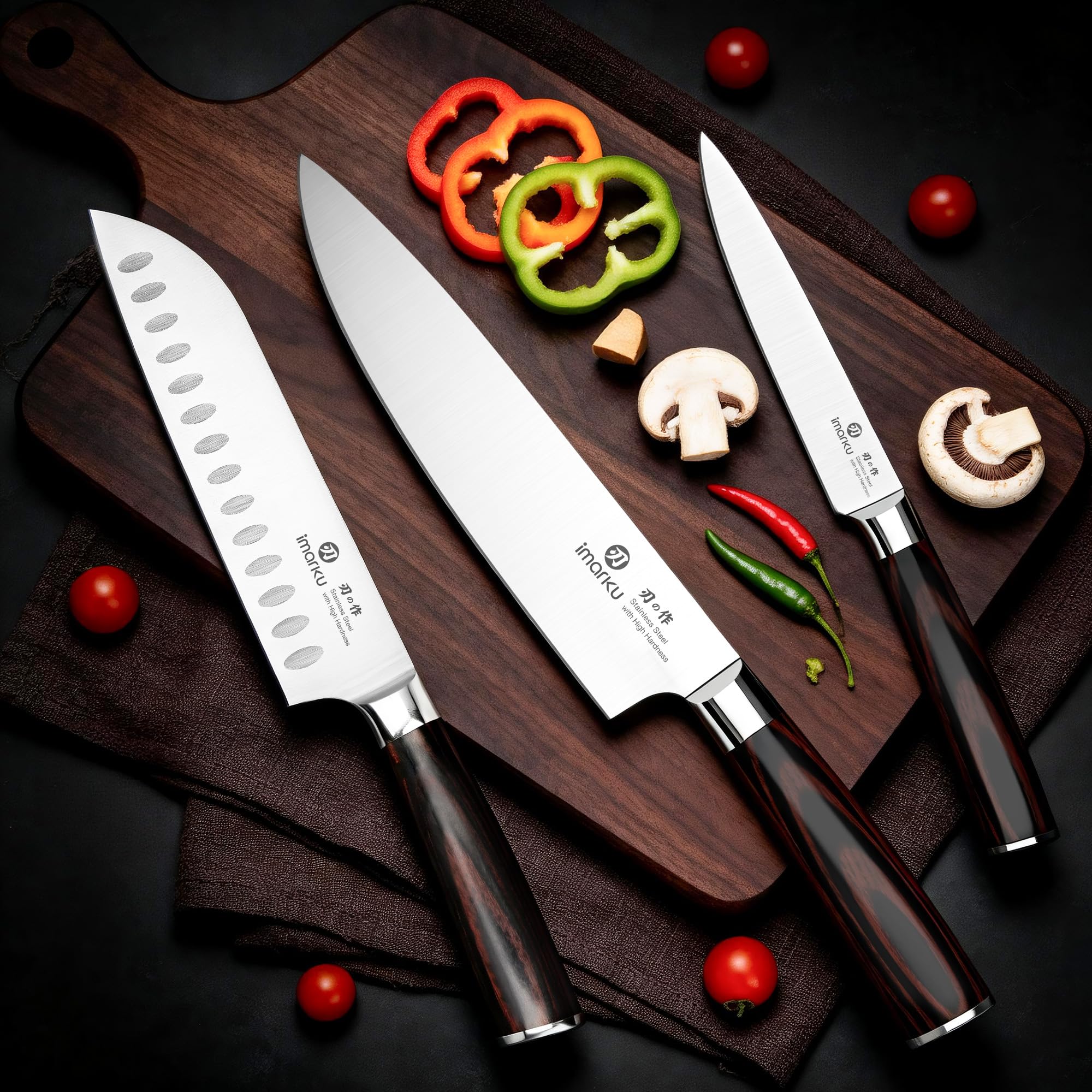 imarku Chef Knife 7 Inch Kitchen Knife Ultra Sharp Santoku Knife - High Carbon Japanese Chefs Knife, Kitchen Gadgets 2025, Apartment Essentials, Birthday Gifts for Him Her, Best Gifts for Women Men