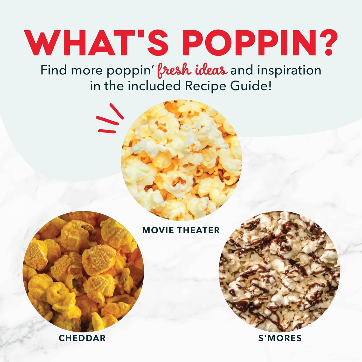 DASH Fresh Pop Popcorn Maker - Oil-Free, Air Popcorn Popper - With Measuring Cup & Recipe Guide - Perfect for Movie Nights - 16 Cups, Aqua