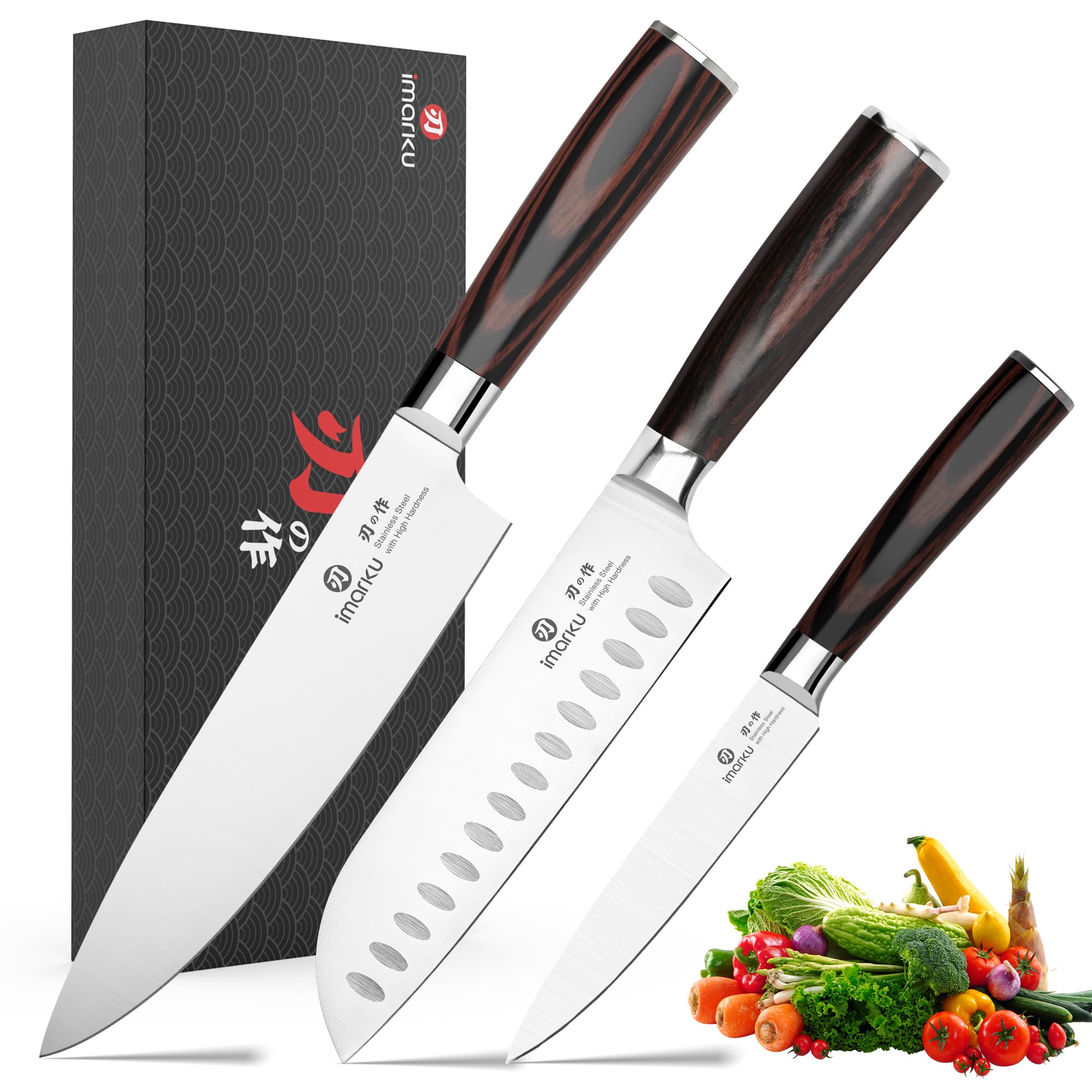 imarku Chef Knife 7 Inch Kitchen Knife Ultra Sharp Santoku Knife - High Carbon Japanese Chefs Knife, Kitchen Gadgets 2025, Apartment Essentials, Birthday Gifts for Him Her, Best Gifts for Women Men
