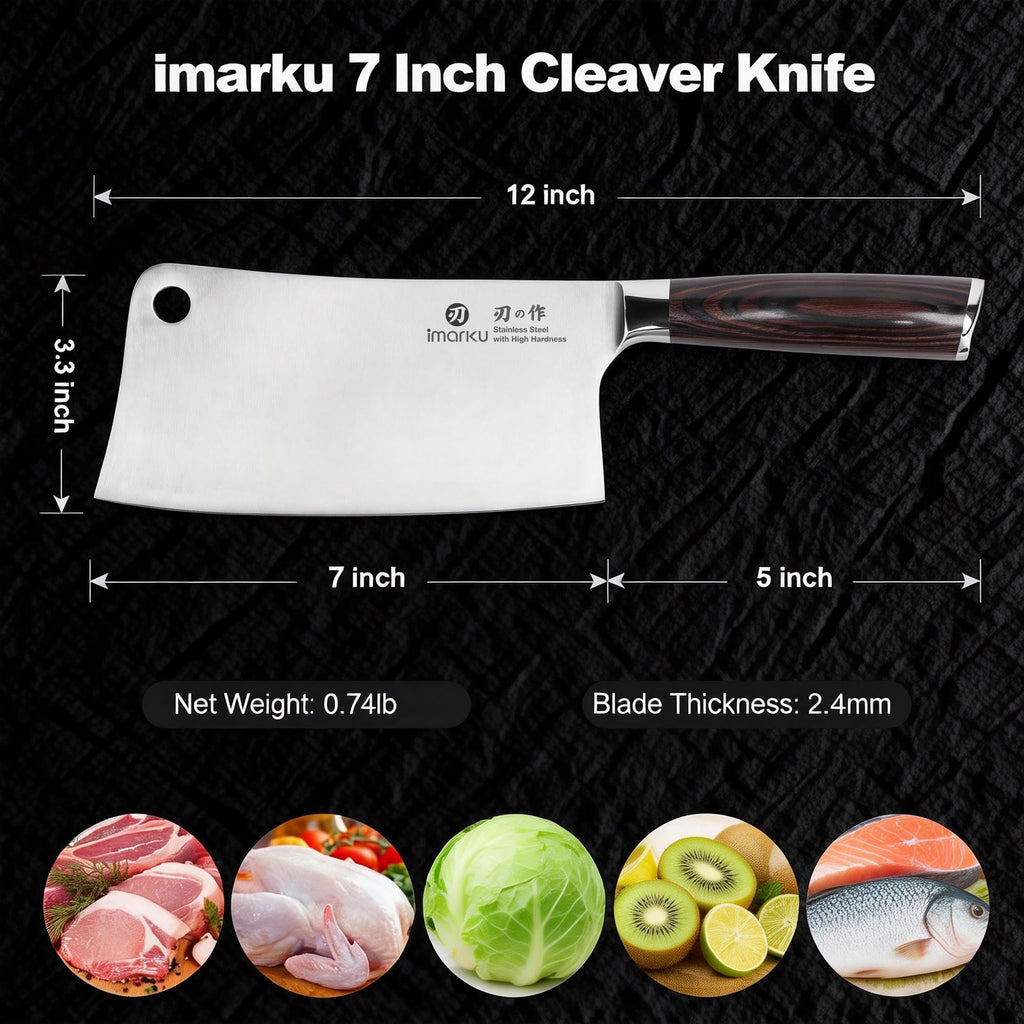 imarku Chef Knife 7 Inch Kitchen Knife Ultra Sharp Santoku Knife - High Carbon Japanese Chefs Knife, Kitchen Gadgets 2025, Apartment Essentials, Birthday Gifts for Him Her, Best Gifts for Women Men