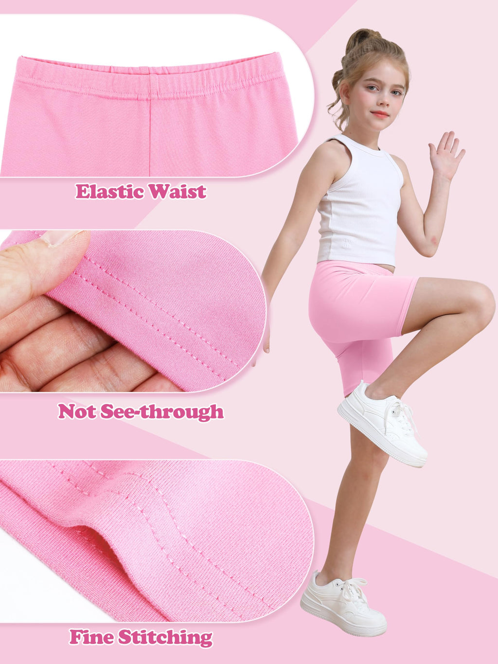 Resinta 6 Pack Girls Bike Shorts Under Dress Dance Cartwheel Shorts for Toddler Kids Summer Clothes Multicolor