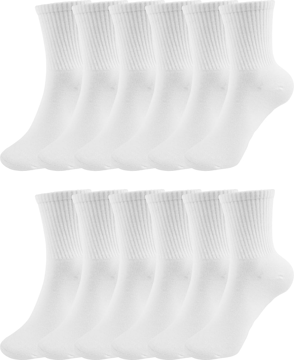 BomKinta Women Casual Calf Socks - Cute Cotton Crew Socks - Soft Above Ankle Sock Gifts 6 Pairs Size 5-10