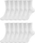 BomKinta Women Casual Calf Socks - Cute Cotton Crew Socks - Soft Above Ankle Sock Gifts 6 Pairs Size 5-10