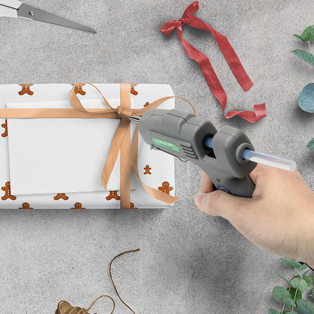 SHJADE Hot Glue Gun with 30 Glue Sticks, 20W Mini Hot Melt Gun Kit(White) | Fast Preheating, Ideal for School Crafts, DIY Arts, and Quick Home Repairs, Compact, Suitable for 0.27" Glue Sticks