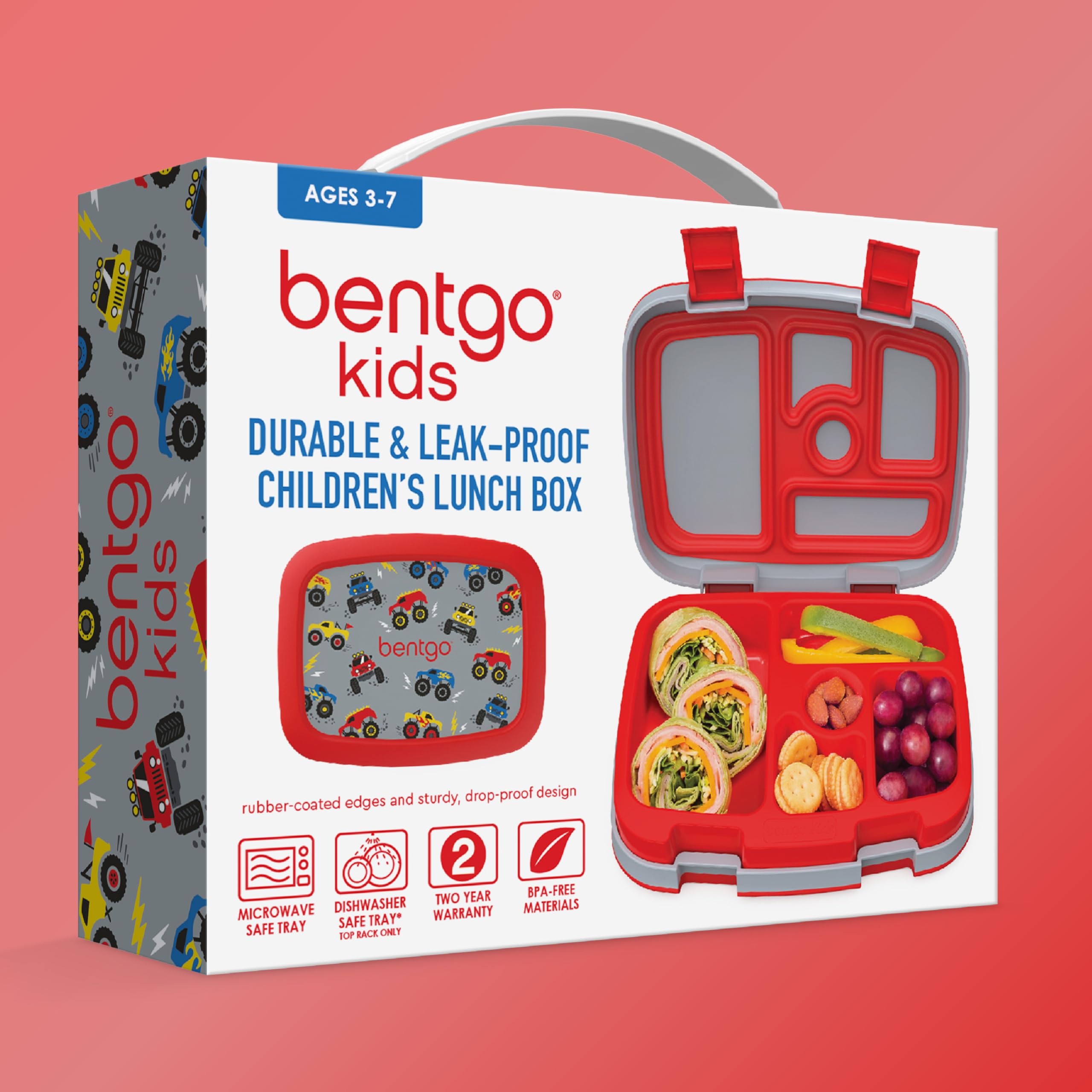 Bentgo Kids Prints Leak-Proof, 5-Compartment Bento-Style Kids Lunch Box - Ideal Portion Sizes for Ages 3-7, Durable, Drop-Proof, Dishwasher Safe, & PFAS & BPA-Free Materials (Unicorn)