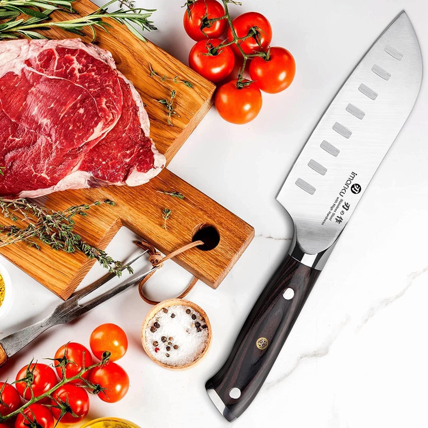 imarku Chef Knife 7 Inch Kitchen Knife Ultra Sharp Santoku Knife - High Carbon Japanese Chefs Knife, Kitchen Gadgets 2025, Apartment Essentials, Birthday Gifts for Him Her, Best Gifts for Women Men
