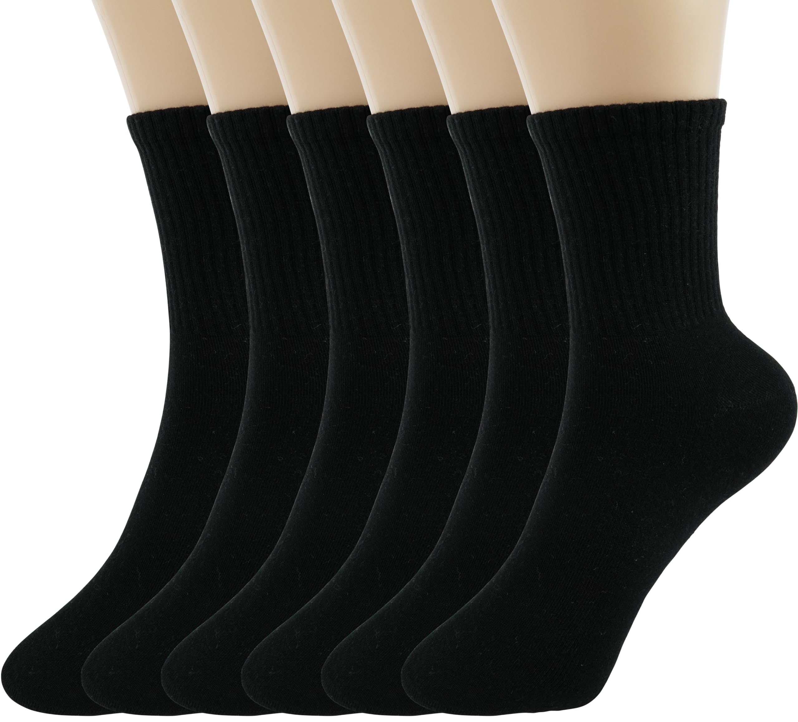 BomKinta Women Casual Calf Socks - Cute Cotton Crew Socks - Soft Above Ankle Sock Gifts 6 Pairs Size 5-10