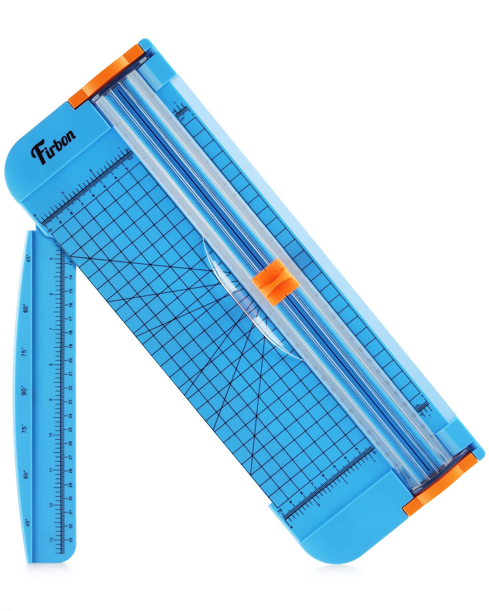 Firbon A4 Paper Cutter 12 Inch Titanium Paper Trimmer Scrapbooking Tool with Automatic Security Safeguard and Side Ruler for Craft Paper, Coupon, Label and Cardstock (Black)