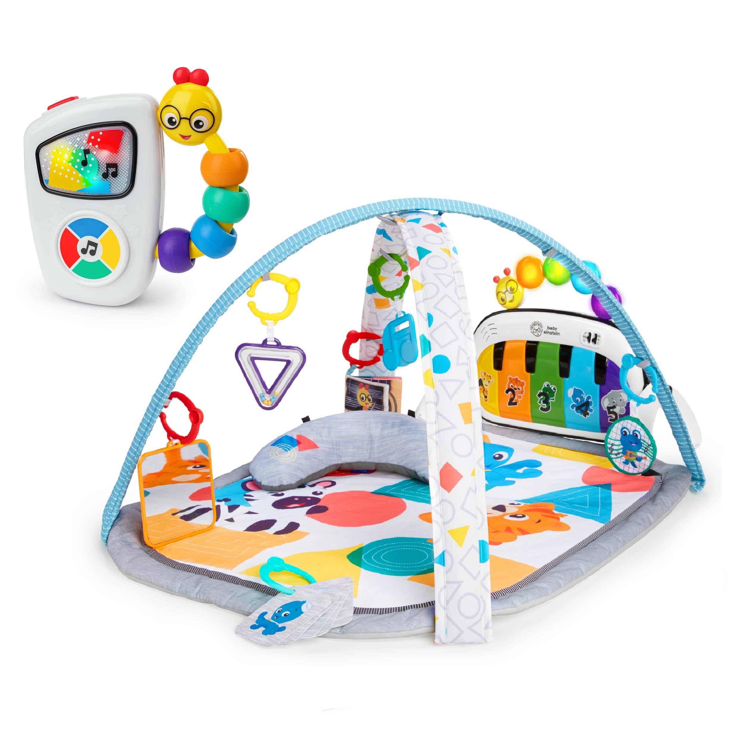 Baby Einstein 4-in-1 Kickin' Tunes Music and Language Play Gym and Piano Tummy Time Activity Mat