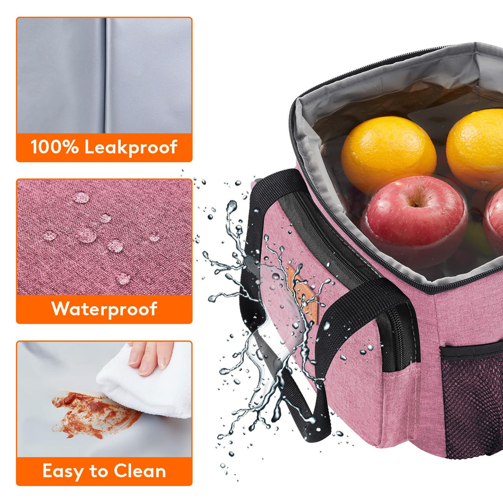 Lifewit Medium Lunch Bag, Insulated Lunch Box, Soft Cooler Cooling Tote for Adult Men Women, Black 12-Can (9L)