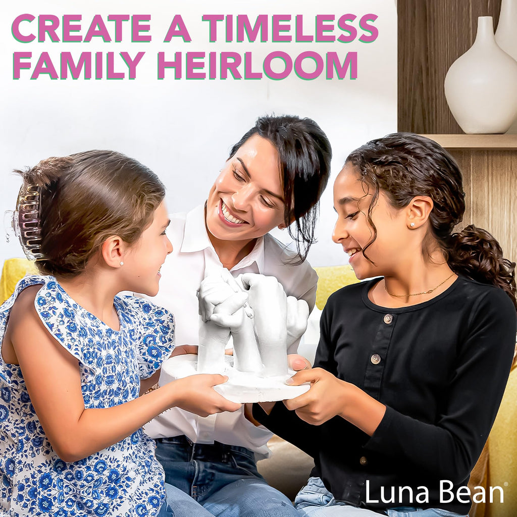Luna Bean Hand Casting Kit – The Original Hand Mold Kit for Couples – Gifts for Him and Her - Anniversary Engagement Birthday Gifts for Women Men Mom Wife Boyfriend Girlfriend Wedding Bridal Shower