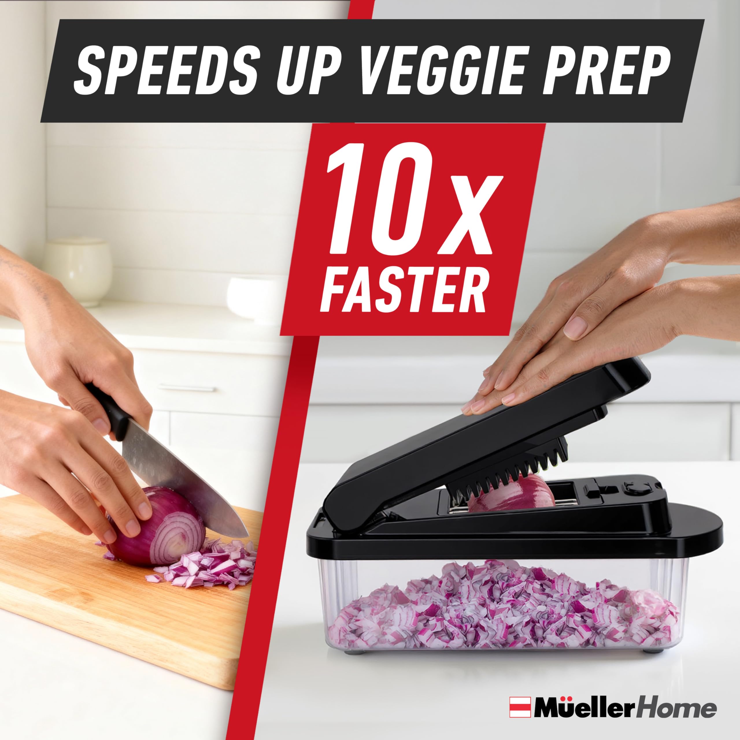 Mueller The Real Original Pro Chopper since 2013 Vegetable Chopper Mandoline Slicer, 8 Blade Food Veggie Chopper Onion Vegetable Cutter with Container, Kitchen Gadgets & Essentials, (10 in 1)