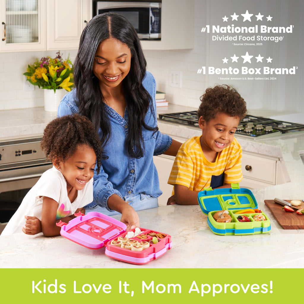 Bentgo Kids Prints Leak-Proof, 5-Compartment Bento-Style Kids Lunch Box - Ideal Portion Sizes for Ages 3-7, Durable, Drop-Proof, Dishwasher Safe, & PFAS & BPA-Free Materials (Unicorn)