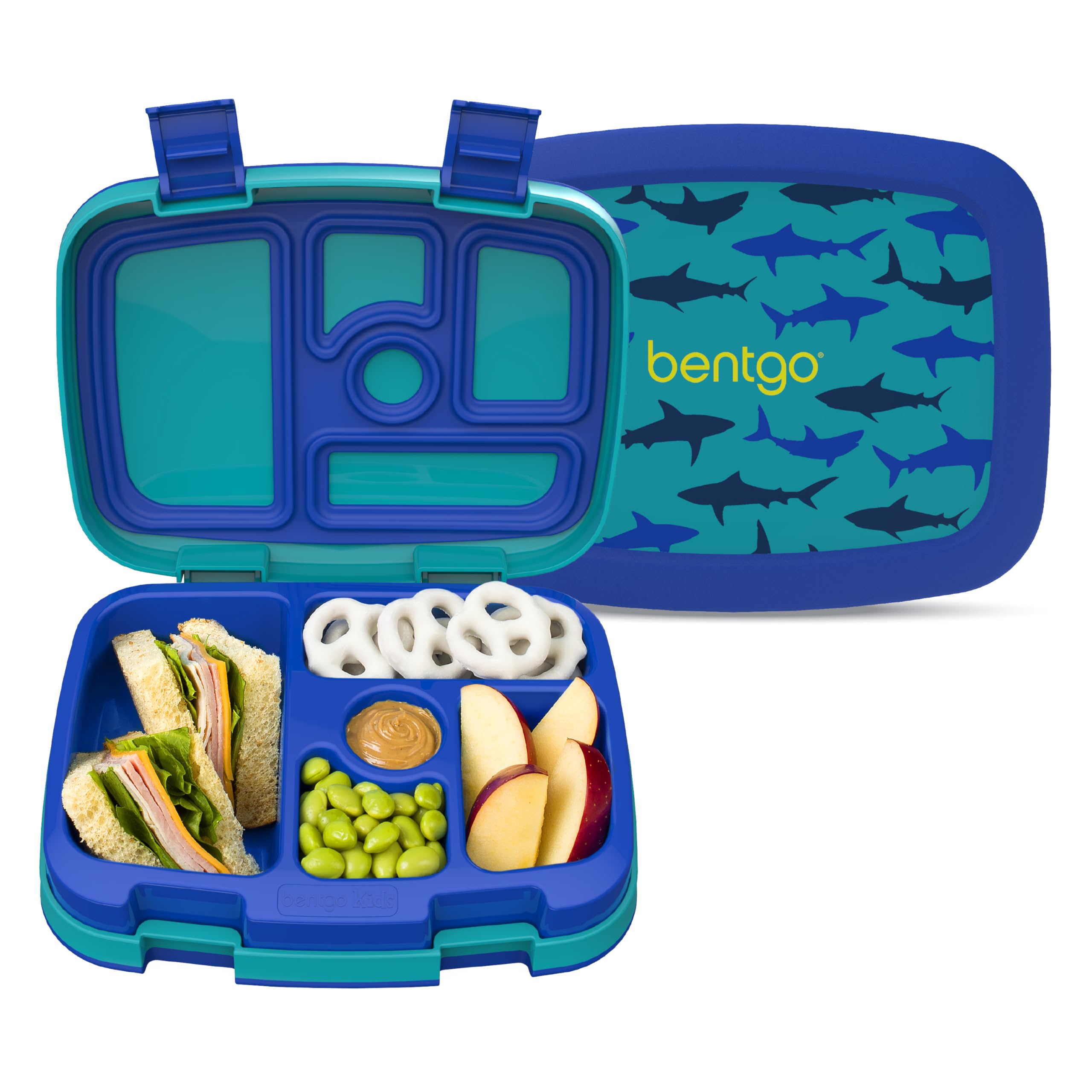 Bentgo Kids Prints Leak-Proof, 5-Compartment Bento-Style Kids Lunch Box - Ideal Portion Sizes for Ages 3-7, Durable, Drop-Proof, Dishwasher Safe, & PFAS & BPA-Free Materials (Unicorn)