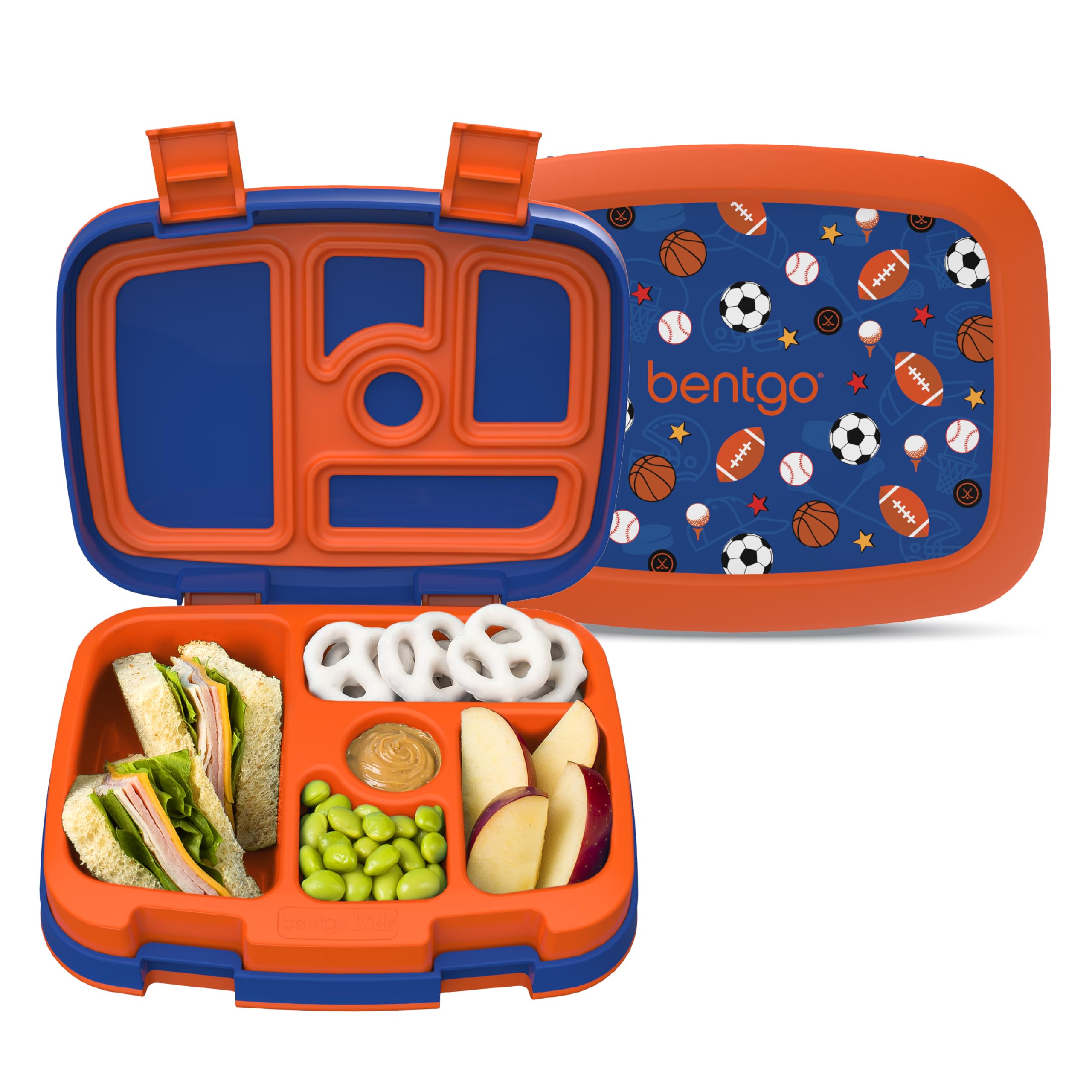 Bentgo Kids Prints Leak-Proof, 5-Compartment Bento-Style Kids Lunch Box - Ideal Portion Sizes for Ages 3-7, Durable, Drop-Proof, Dishwasher Safe, & PFAS & BPA-Free Materials (Unicorn)