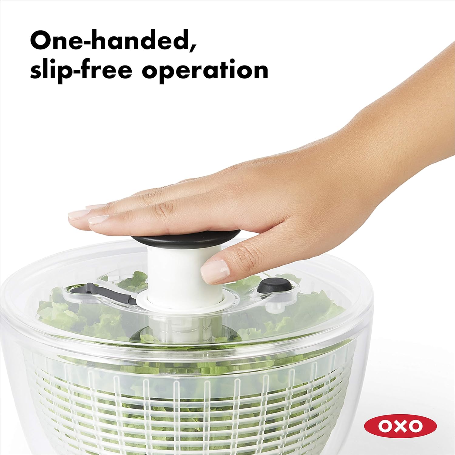 OXO Good Grips Salad Spinner | Lettuce Spinner | Fruit Washer | Fruit Washing Bowl with Strainer | Vegetable Cleaner | Salad Cleaner | Lettuce Washer | 6.22 Quart Capacity