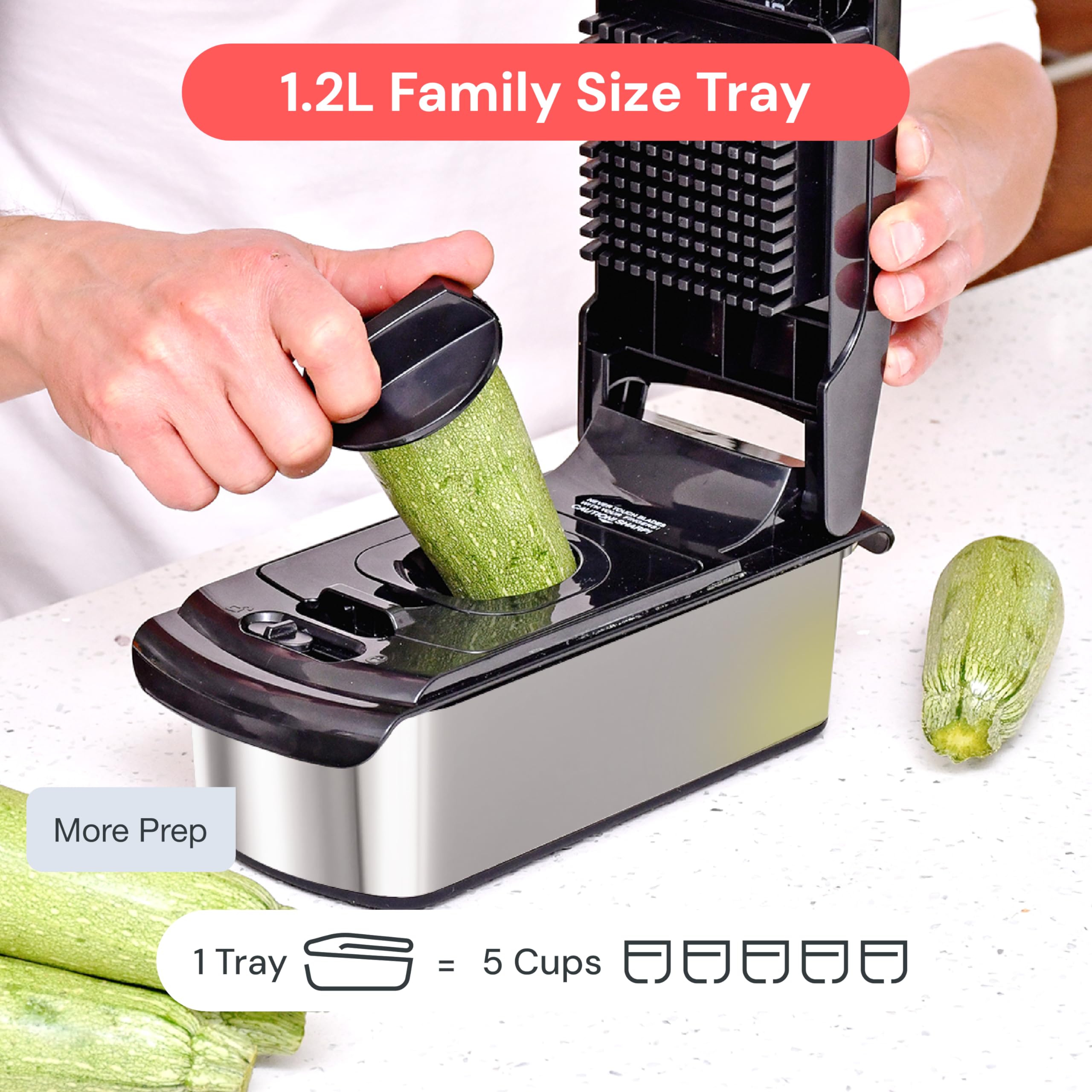 Fullstar The Original Pro Chopper - Vegetable Chopper and Spiralizer, Food Chopper with Container, Fruit Slicer, Kitchen Gadgets & Gifts, Home Essentials (4 in 1, White)