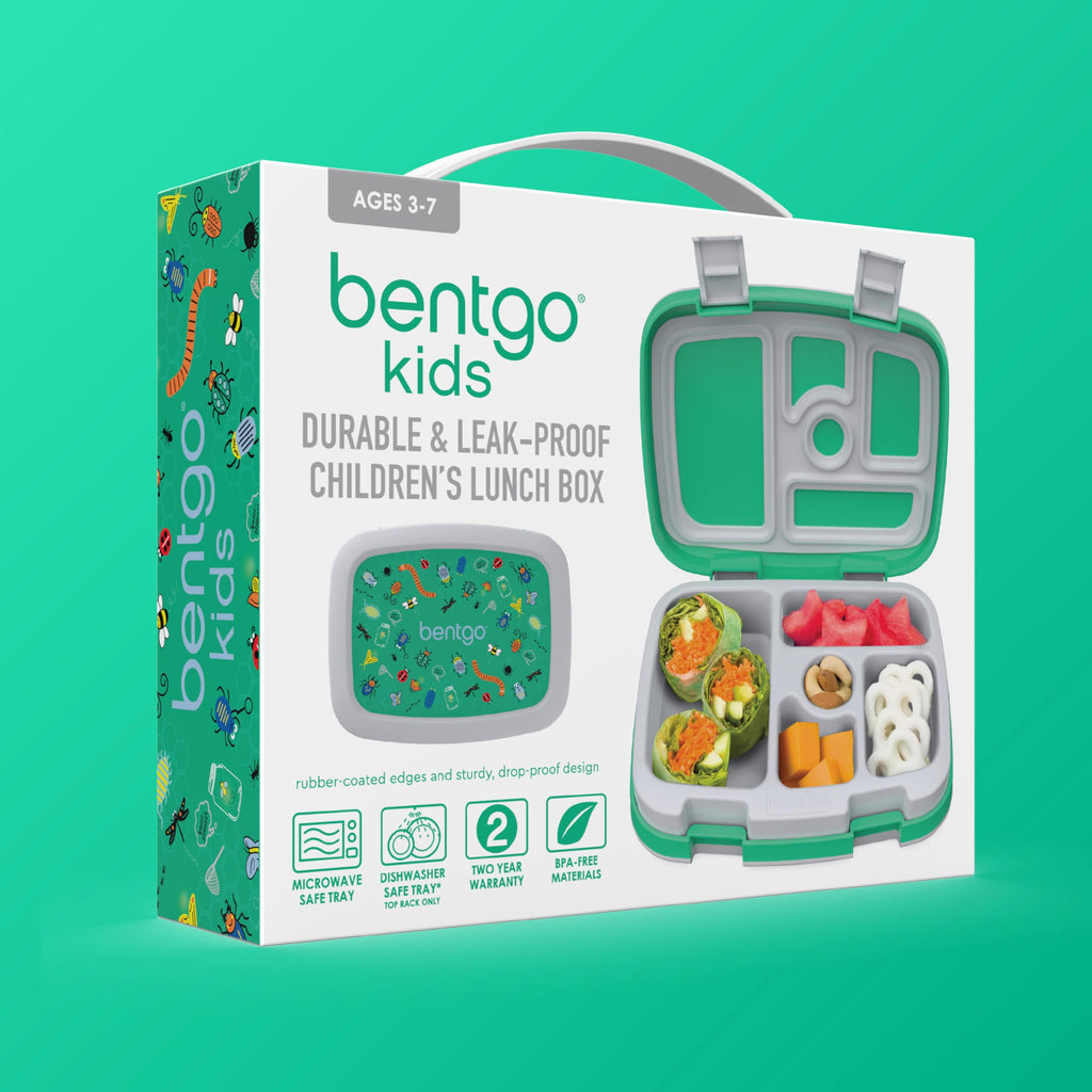 Bentgo Kids Prints Leak-Proof, 5-Compartment Bento-Style Kids Lunch Box - Ideal Portion Sizes for Ages 3-7, Durable, Drop-Proof, Dishwasher Safe, & PFAS & BPA-Free Materials (Unicorn)