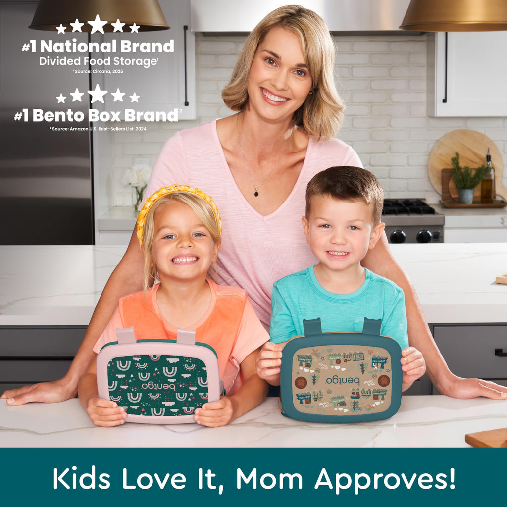 Bentgo Kids Prints Leak-Proof, 5-Compartment Bento-Style Kids Lunch Box - Ideal Portion Sizes for Ages 3-7, Durable, Drop-Proof, Dishwasher Safe, & PFAS & BPA-Free Materials (Unicorn)