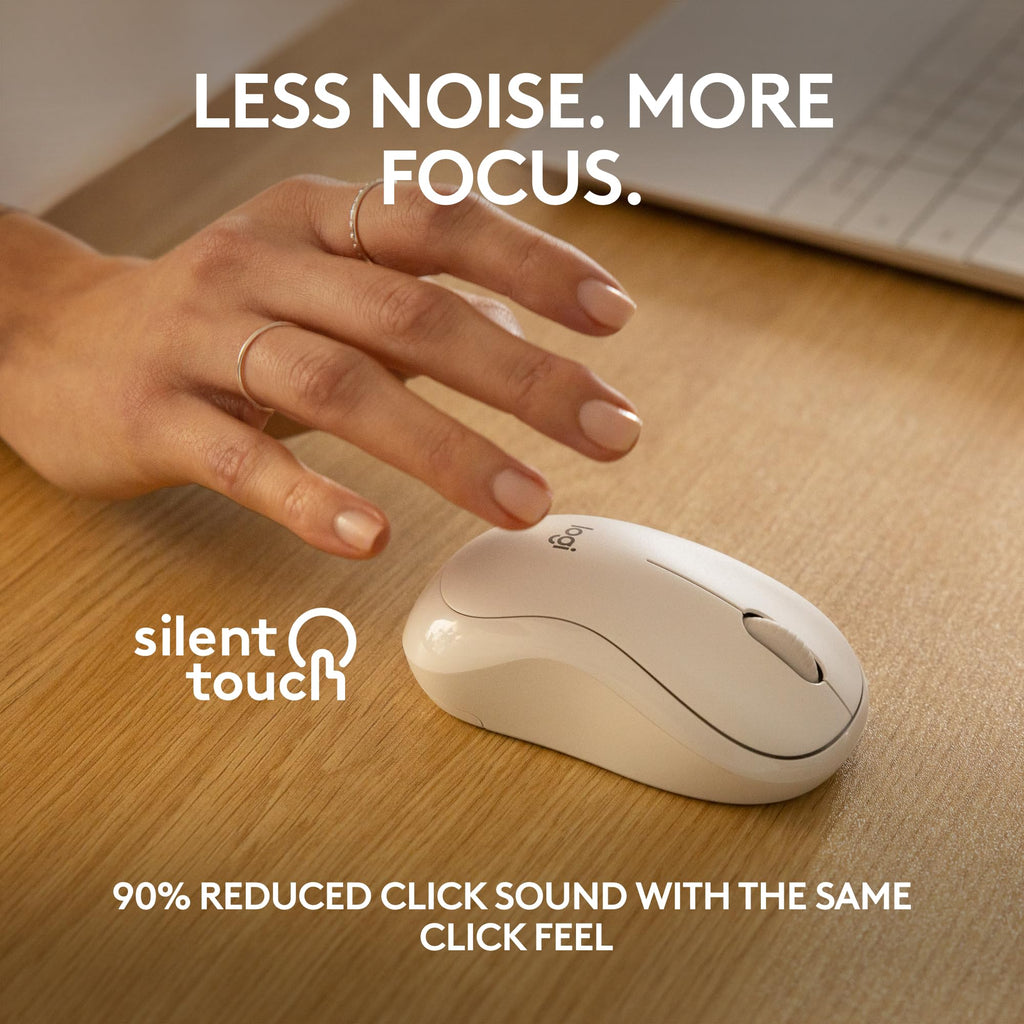 Logitech M185 Wireless Mouse, 2.4GHz with USB Mini Receiver, 12-Month Battery Life, 1000 DPI Optical Tracking, Ambidextrous PC/Mac/Laptop - Swift Grey