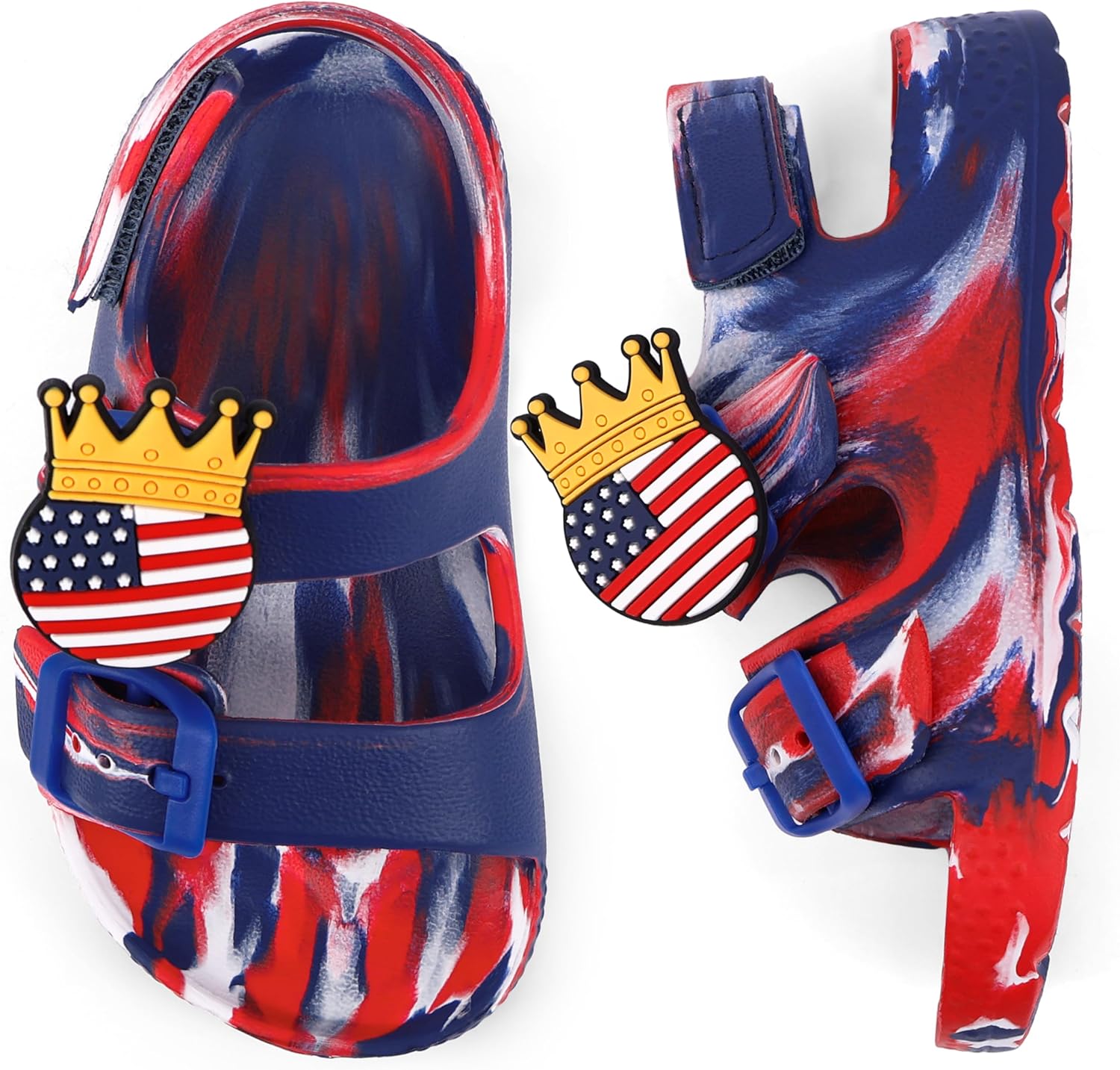 ChayChax Toddler Boys Girls Double Buckle Sandals Children's Adjustable Back Strap Water Sandal