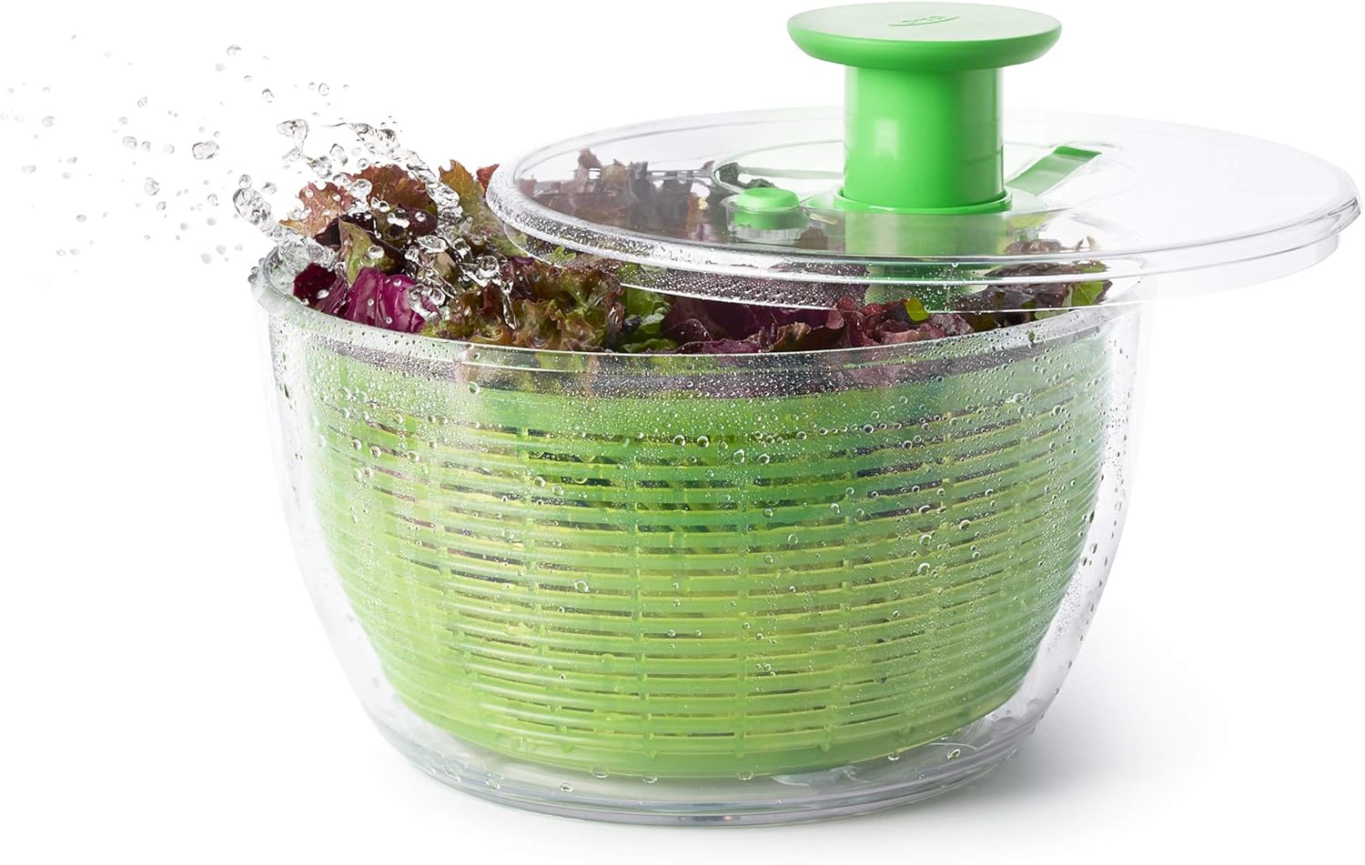 OXO Good Grips Salad Spinner | Lettuce Spinner | Fruit Washer | Fruit Washing Bowl with Strainer | Vegetable Cleaner | Salad Cleaner | Lettuce Washer | 6.22 Quart Capacity