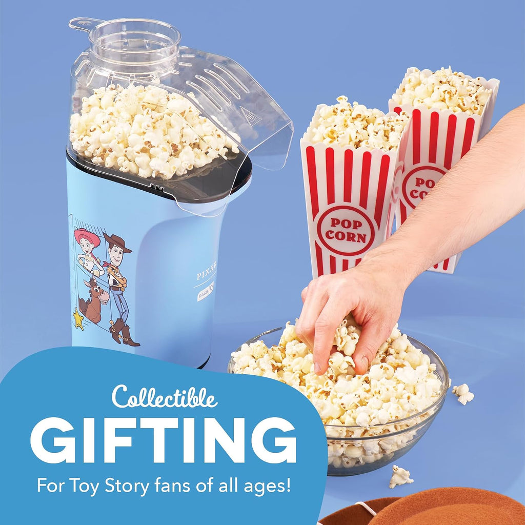 DASH Fresh Pop Popcorn Maker - Oil-Free, Air Popcorn Popper - With Measuring Cup & Recipe Guide - Perfect for Movie Nights - 16 Cups, Aqua