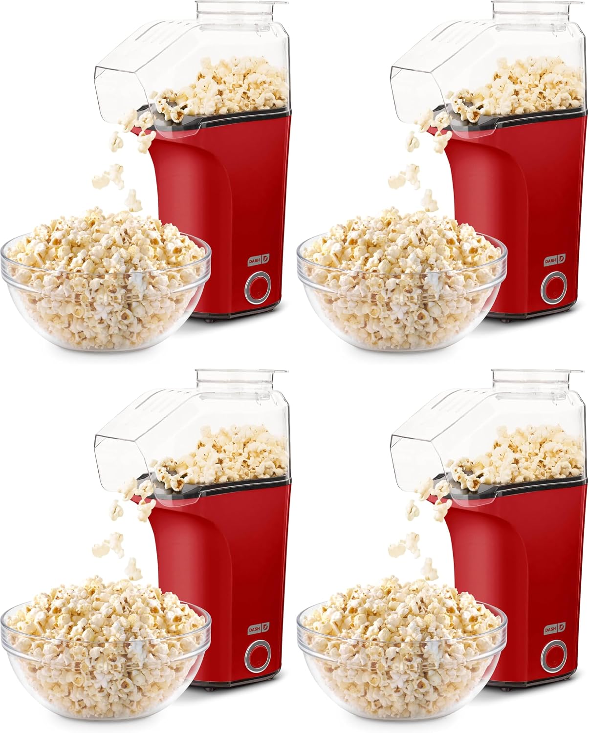 DASH Fresh Pop Popcorn Maker - Oil-Free, Air Popcorn Popper - With Measuring Cup & Recipe Guide - Perfect for Movie Nights - 16 Cups, Aqua