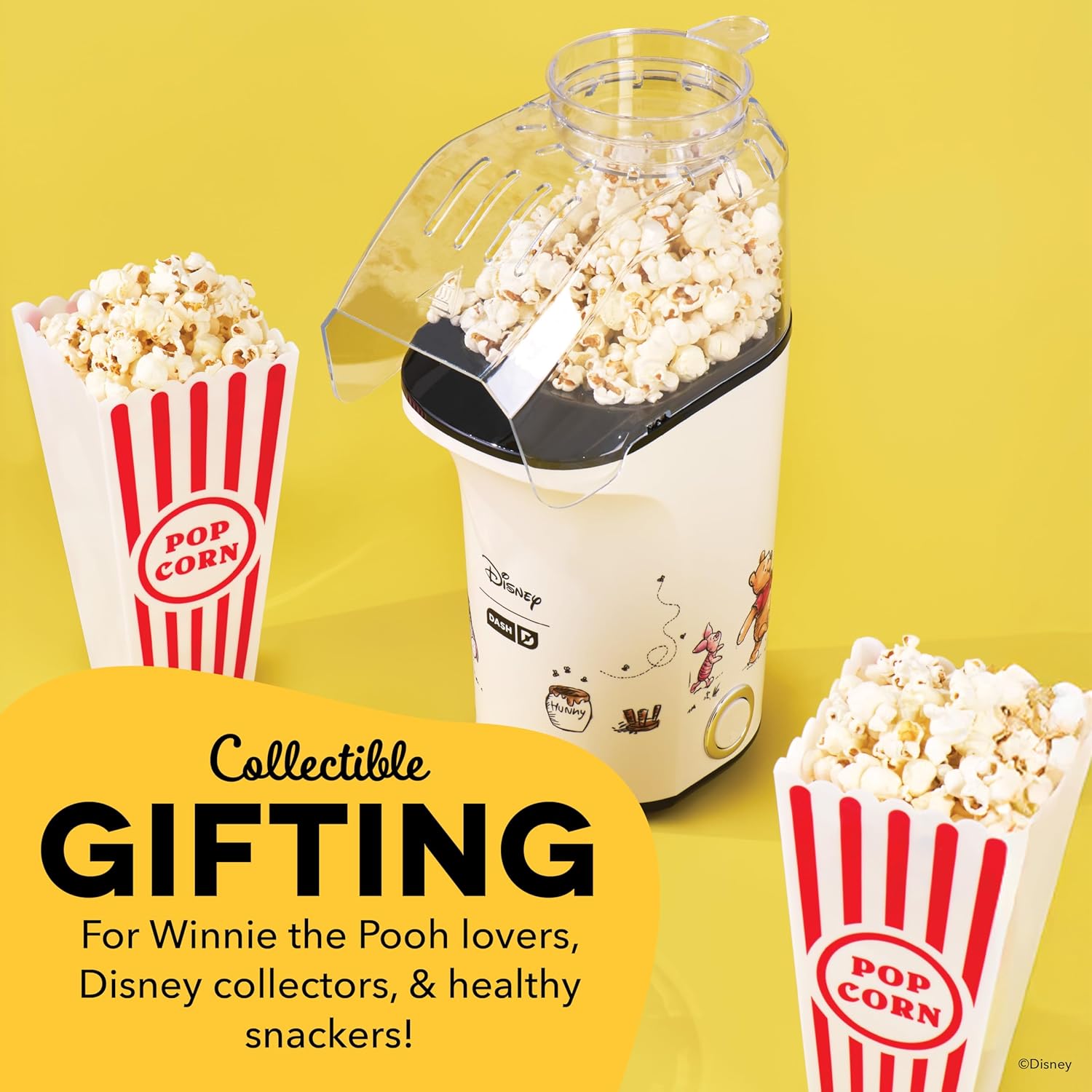DASH Fresh Pop Popcorn Maker - Oil-Free, Air Popcorn Popper - With Measuring Cup & Recipe Guide - Perfect for Movie Nights - 16 Cups, Aqua