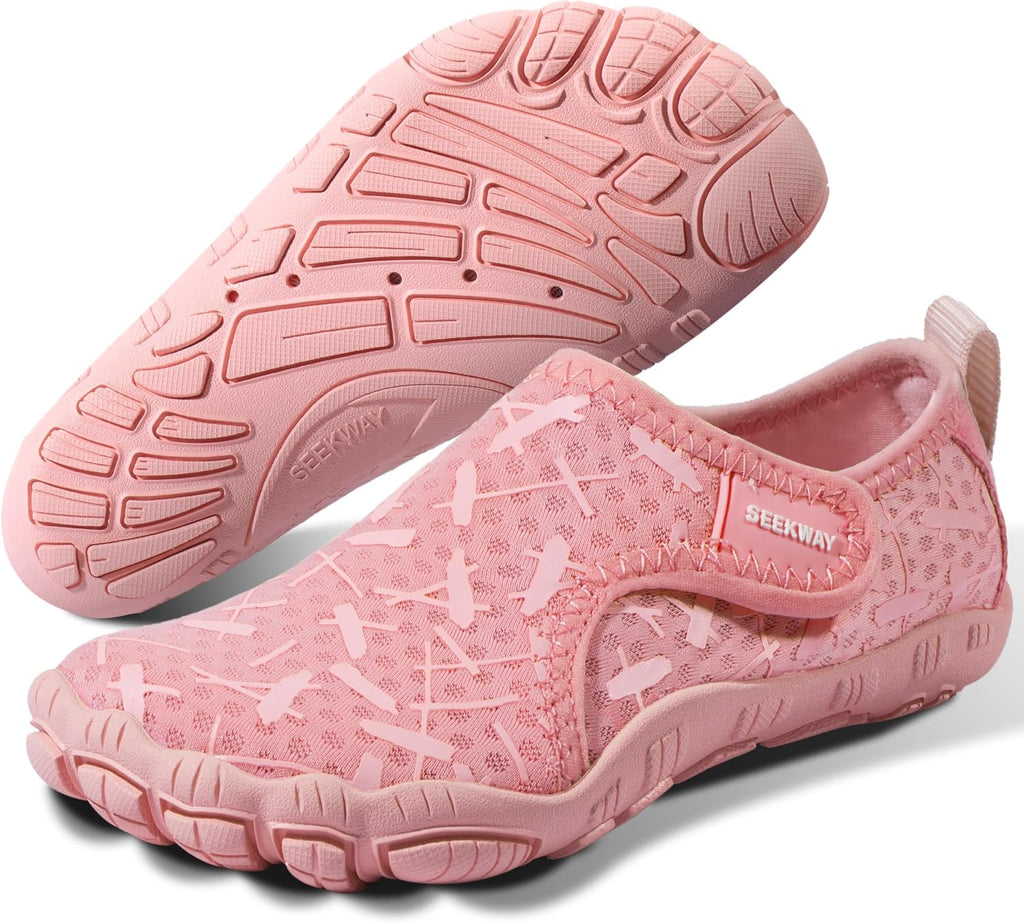 SEEKWAY Barefoot Water Shoes for Kids - Wide Toe Box and Quick-Dry Sand Shoes Toddler for Hiking Swim Beach Pool Kayak Sport Accessories, Camping Essentials Non-Slip for Boys Girls Sizes