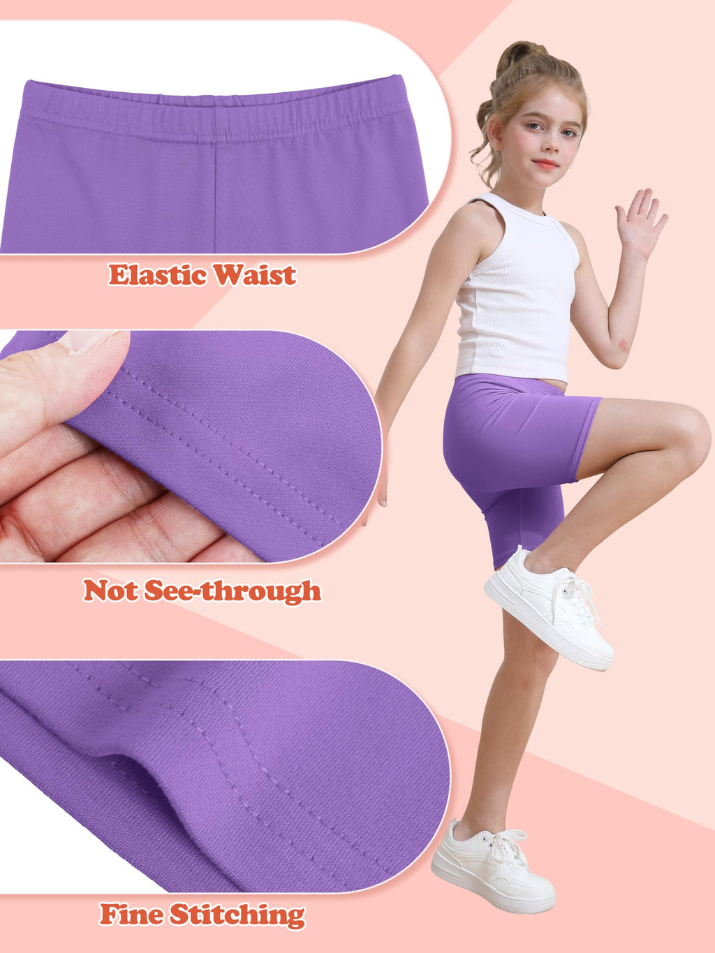 Resinta 6 Pack Girls Bike Shorts Under Dress Dance Cartwheel Shorts for Toddler Kids Summer Clothes Multicolor