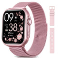 Smart Watch for Women Men Fitness: Smart Watch for iPhone&Android Bluetooth Call with SpO2 Sleep Heart Rate Monitor,IP68,Fitness Tracker with 120+Sport,Reloj Inteligente 30 Day+Battery Life, 2 Bands
