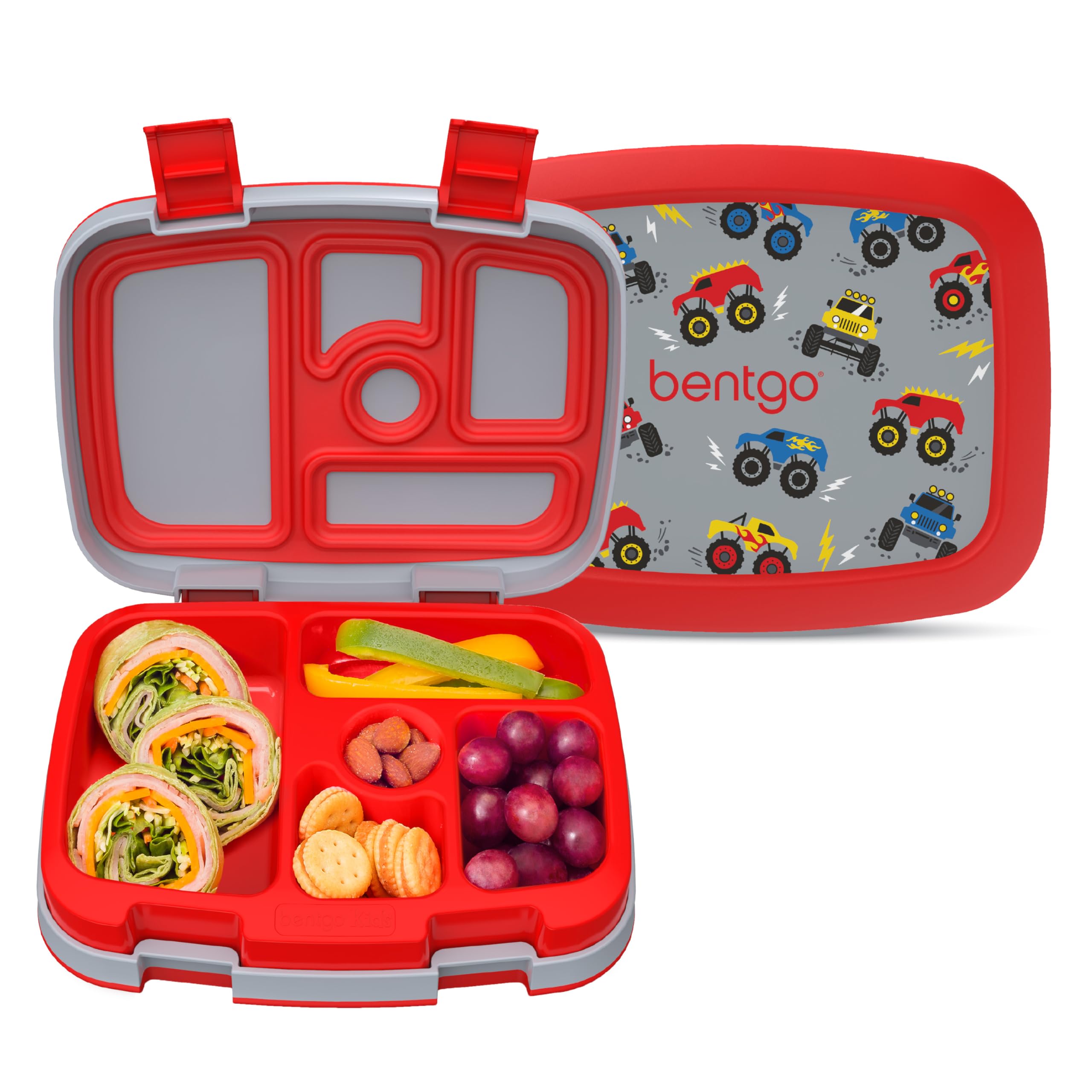 Bentgo Kids Prints Leak-Proof, 5-Compartment Bento-Style Kids Lunch Box - Ideal Portion Sizes for Ages 3-7, Durable, Drop-Proof, Dishwasher Safe, & PFAS & BPA-Free Materials (Unicorn)