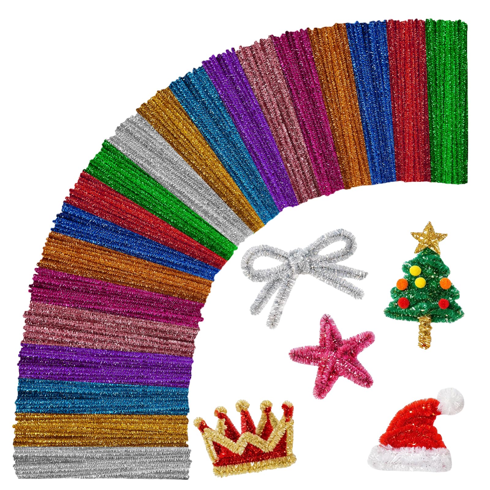 Pipe Cleaners Craft Bulk,Kids Toys & Games Gifts,200pcs Arts Crafts,Chenille Stems Art Supplies for Projects Creative DIY Room Decor,Christmas Decorations,Juegos para Niños Fidget Toys for Ages 5-7
