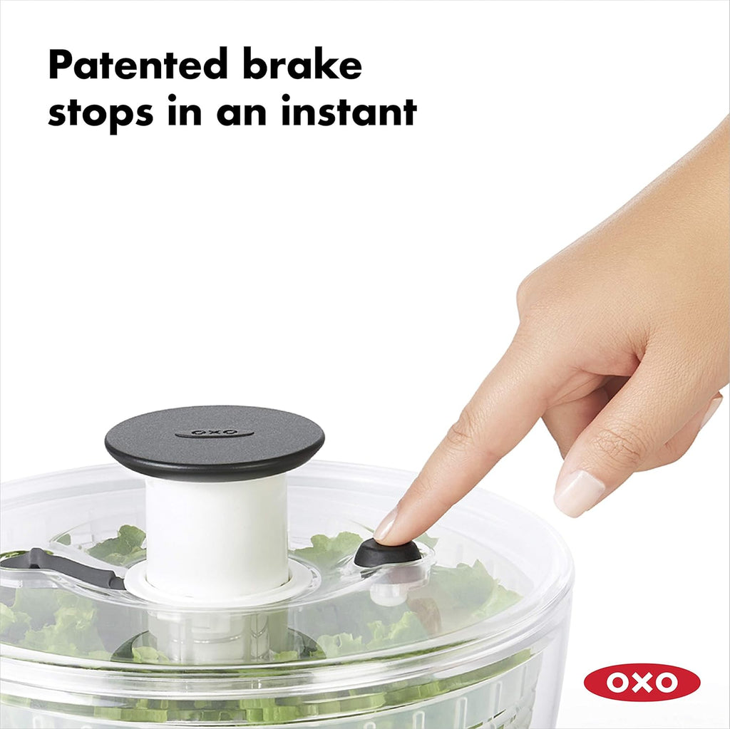 OXO Good Grips Salad Spinner | Lettuce Spinner | Fruit Washer | Fruit Washing Bowl with Strainer | Vegetable Cleaner | Salad Cleaner | Lettuce Washer | 6.22 Quart Capacity