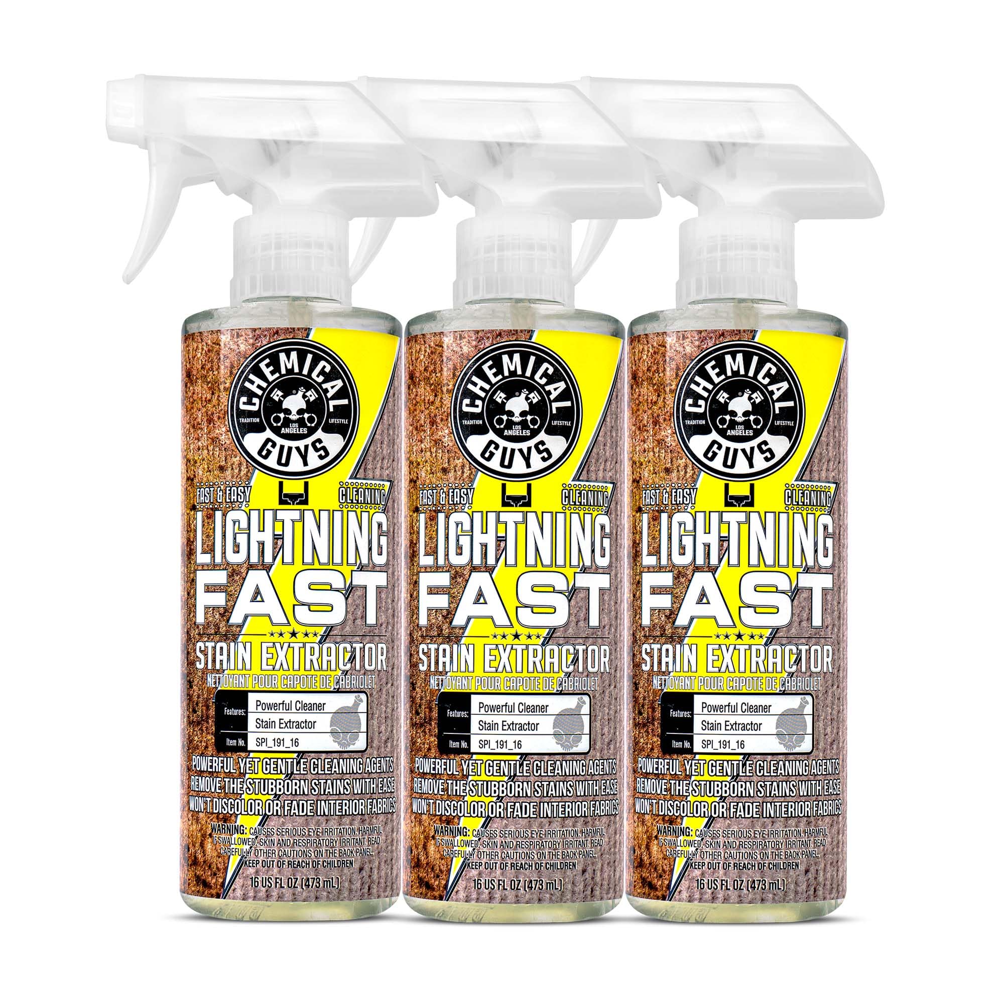 Chemical Guys Lightning Fast Carpet and Upholstery Stain Extractor - Chemical Guys Carpet Cleaner, Great for Fabric, Upholstery, Cars, Home, Office, Furniture, and More, Fresh Scent - 16 oz