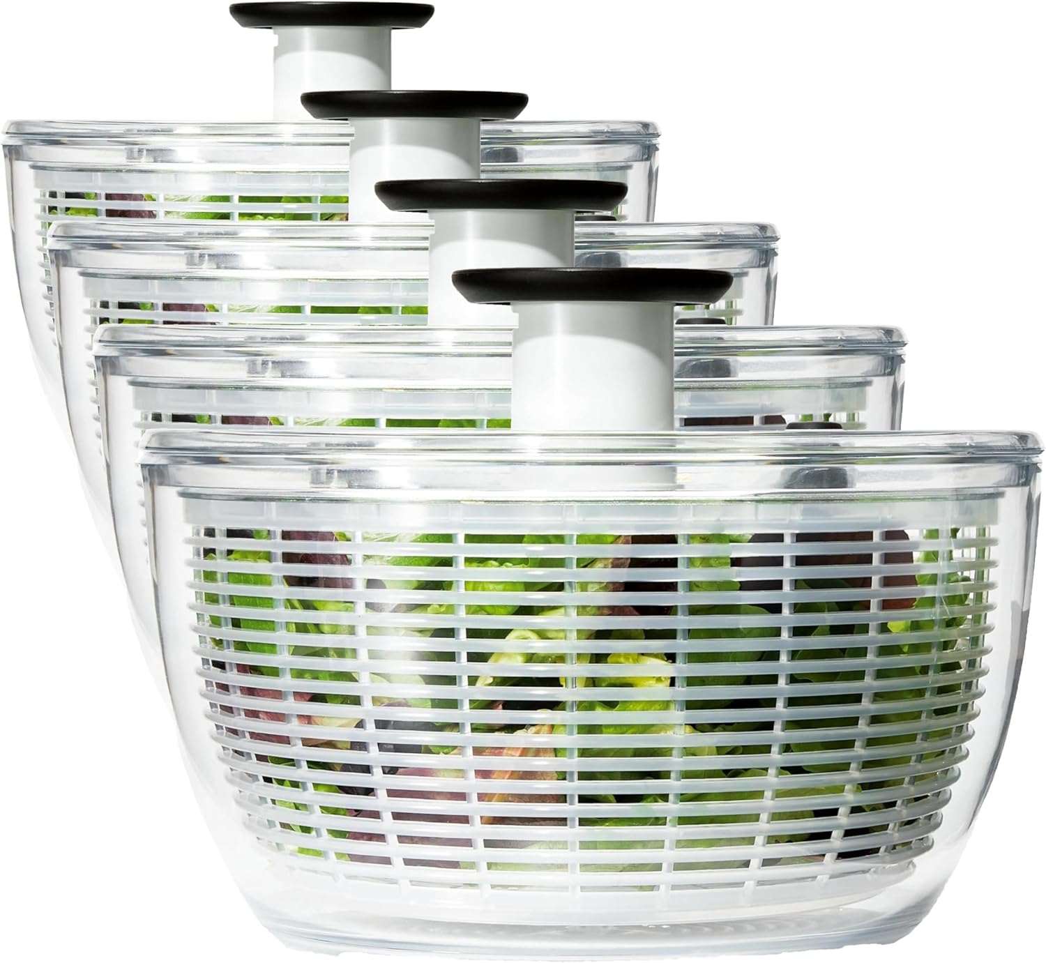 OXO Good Grips Salad Spinner | Lettuce Spinner | Fruit Washer | Fruit Washing Bowl with Strainer | Vegetable Cleaner | Salad Cleaner | Lettuce Washer | 6.22 Quart Capacity